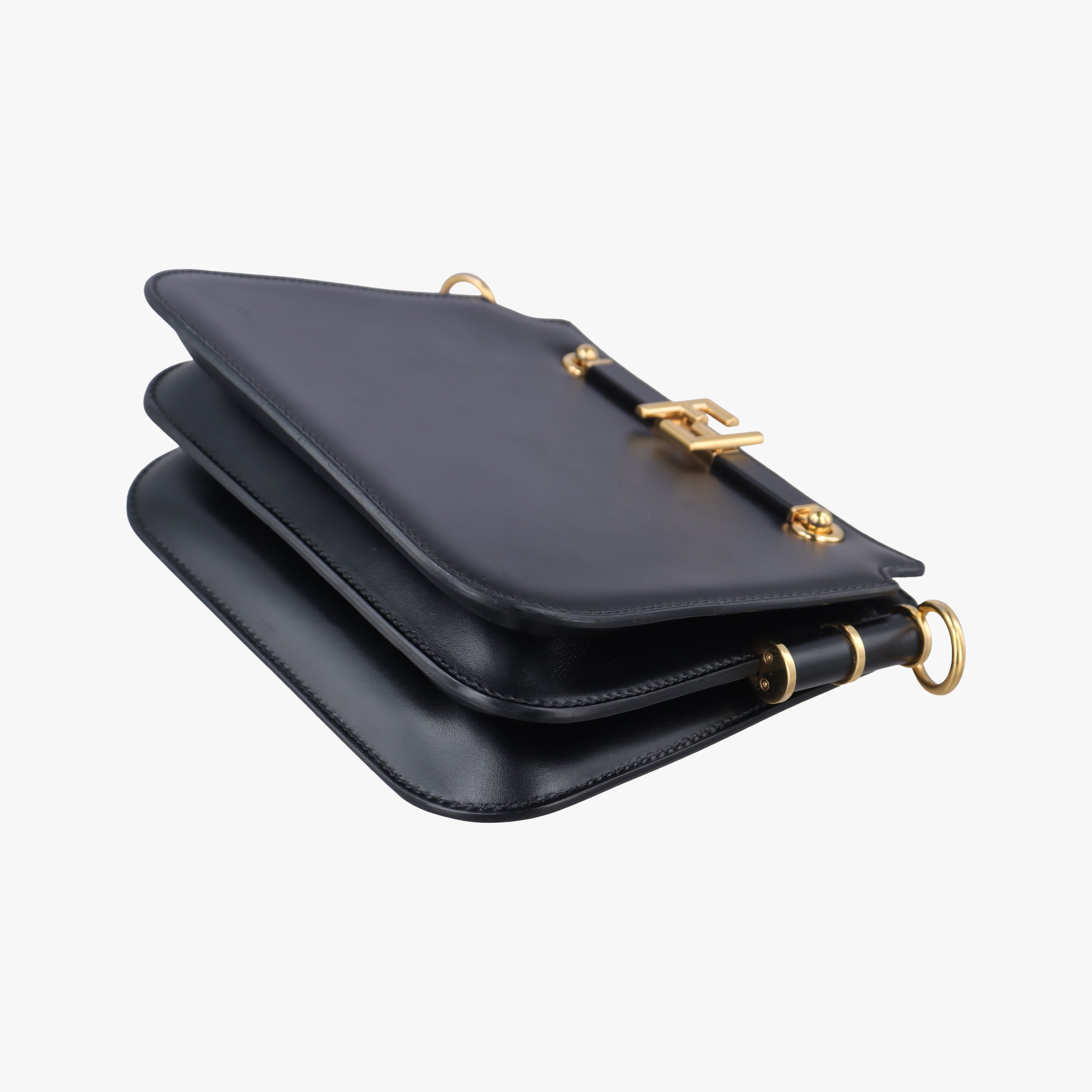 Pre-owned Fendi Touch Black Leather 8BT349 shoulderbag | stylenewstar