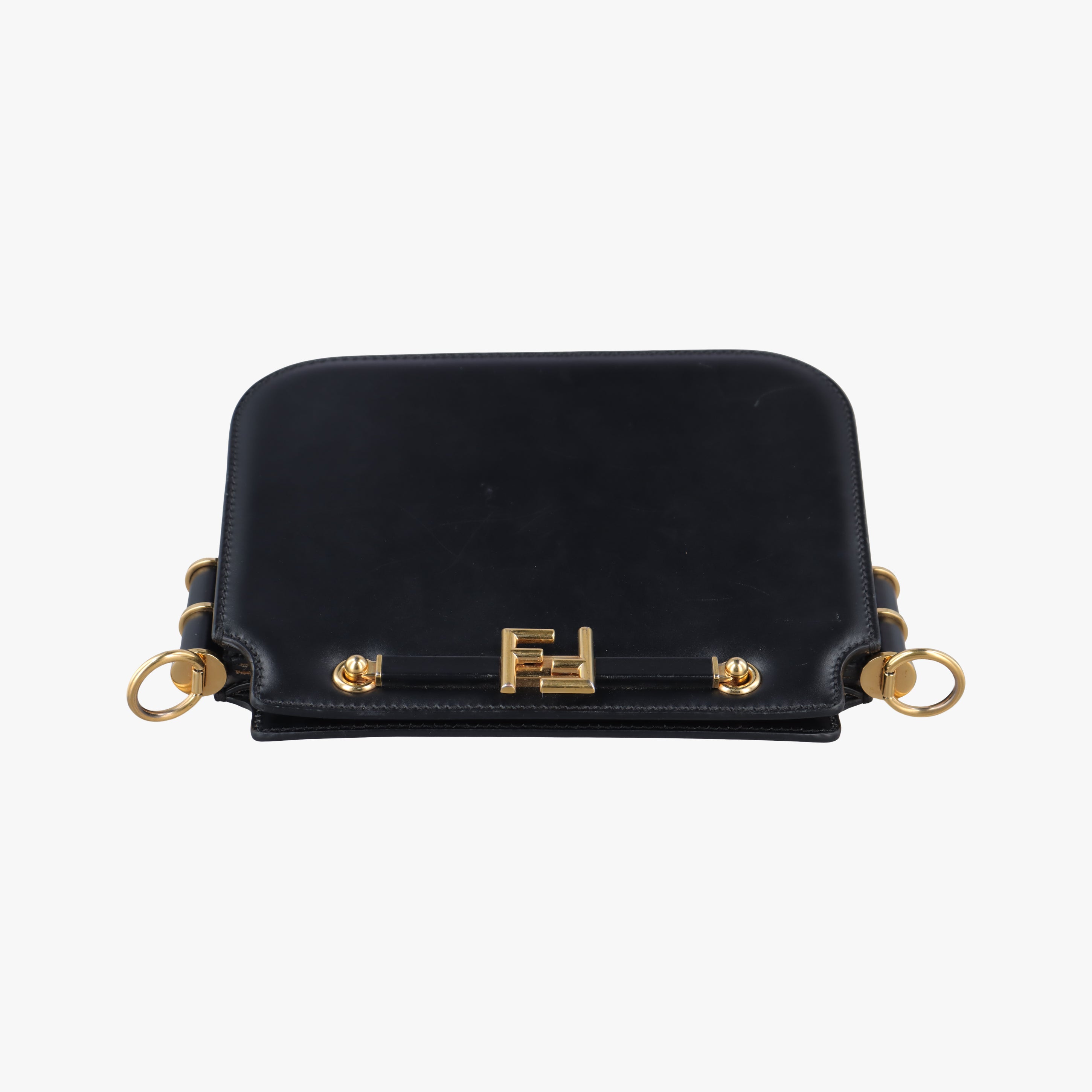Pre-owned Fendi Touch Black Leather 8BT349 shoulderbag | stylenewstar