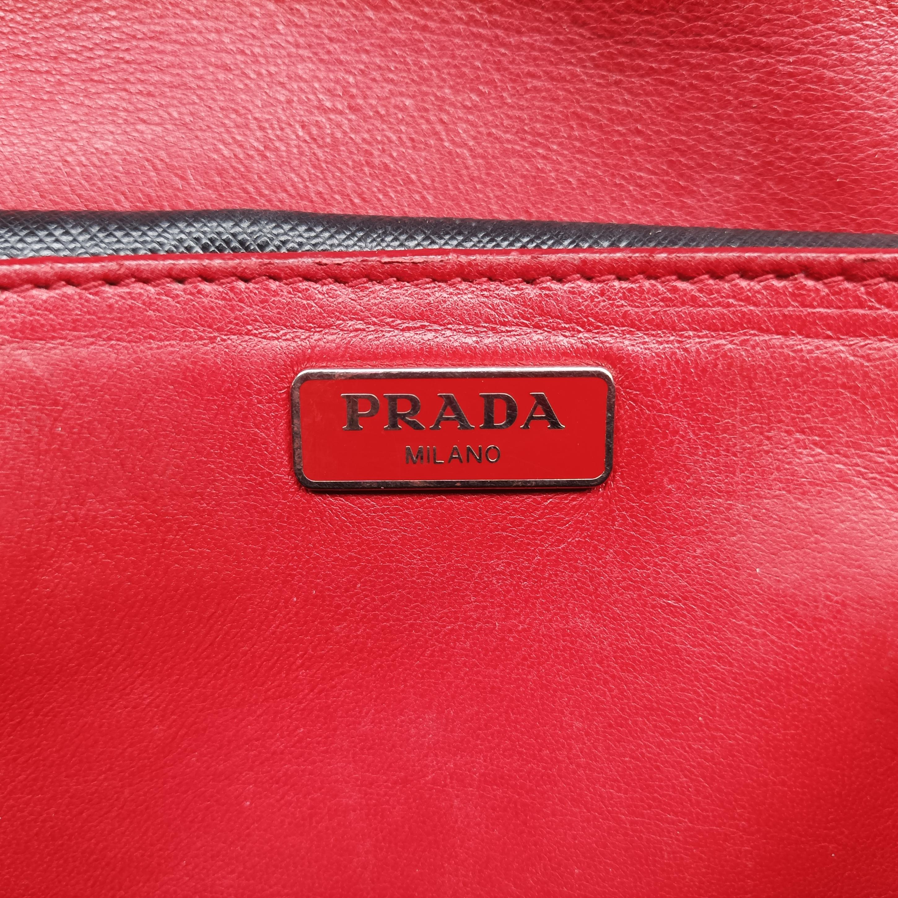 Secondhand Prada Sound Lock Black SAFFIANO Leather BN0924 shoulderbag | stylenewstar