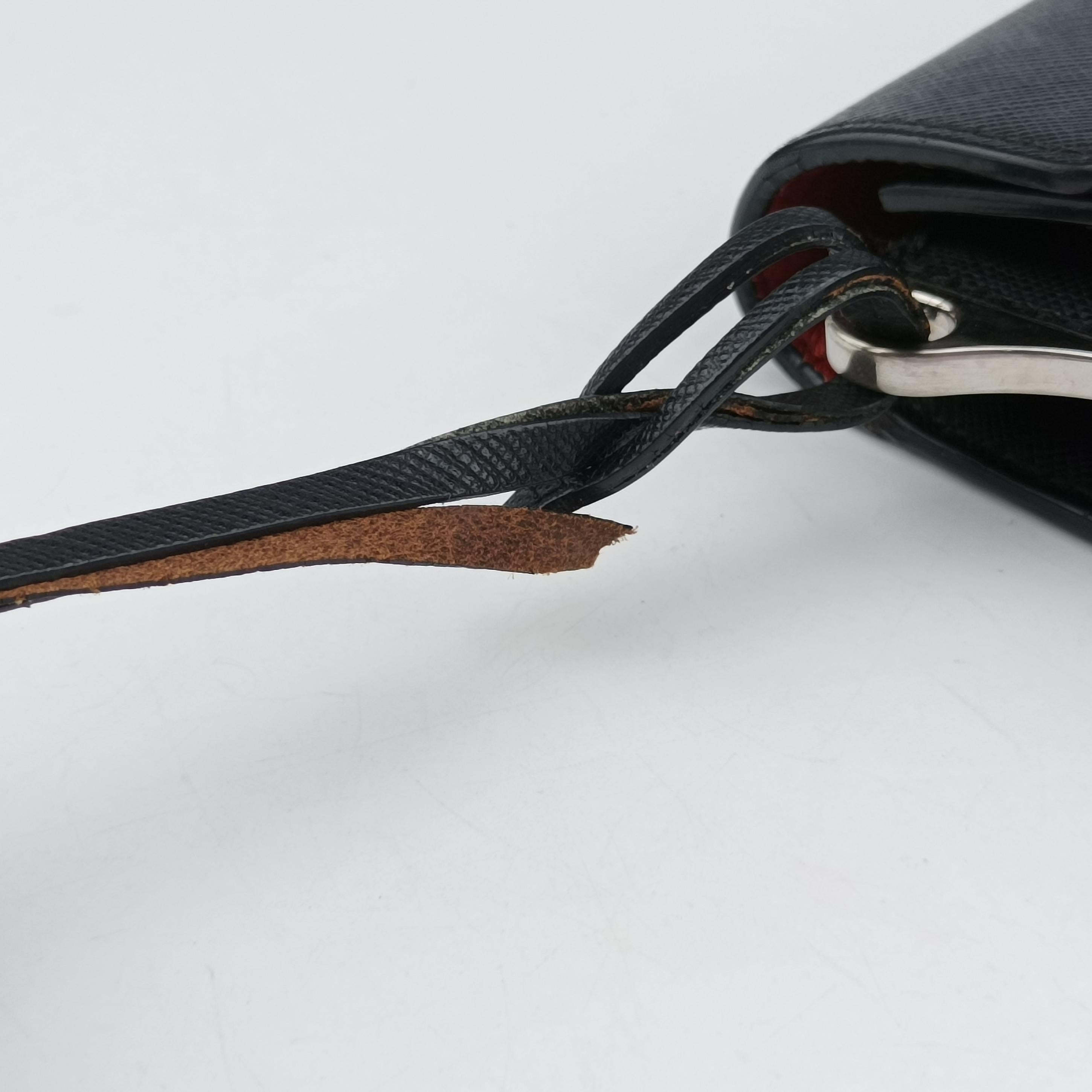 Secondhand Prada Sound Lock Black SAFFIANO Leather BN0924 shoulderbag | stylenewstar