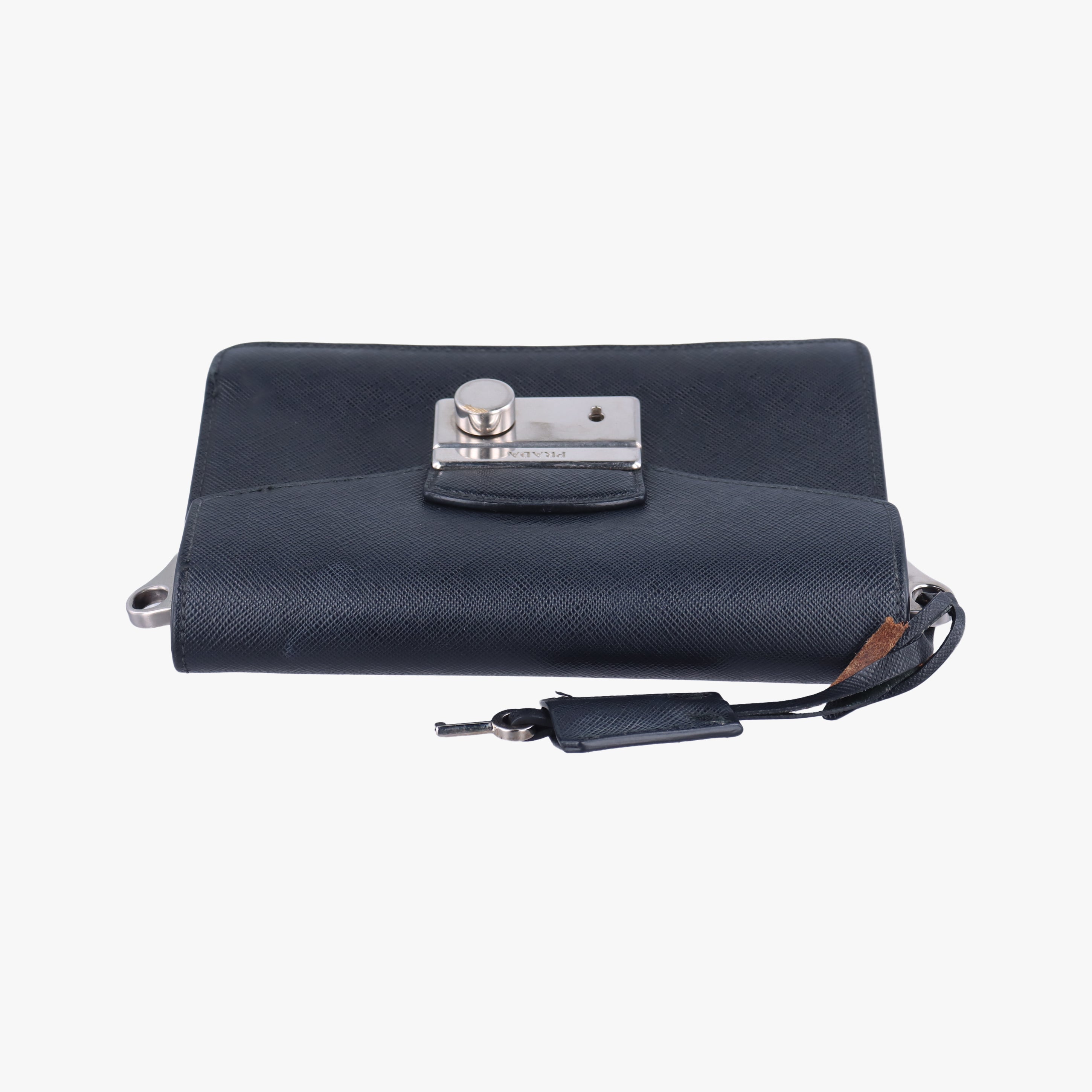 Secondhand Prada Sound Lock Black SAFFIANO Leather BN0924 shoulderbag | stylenewstar