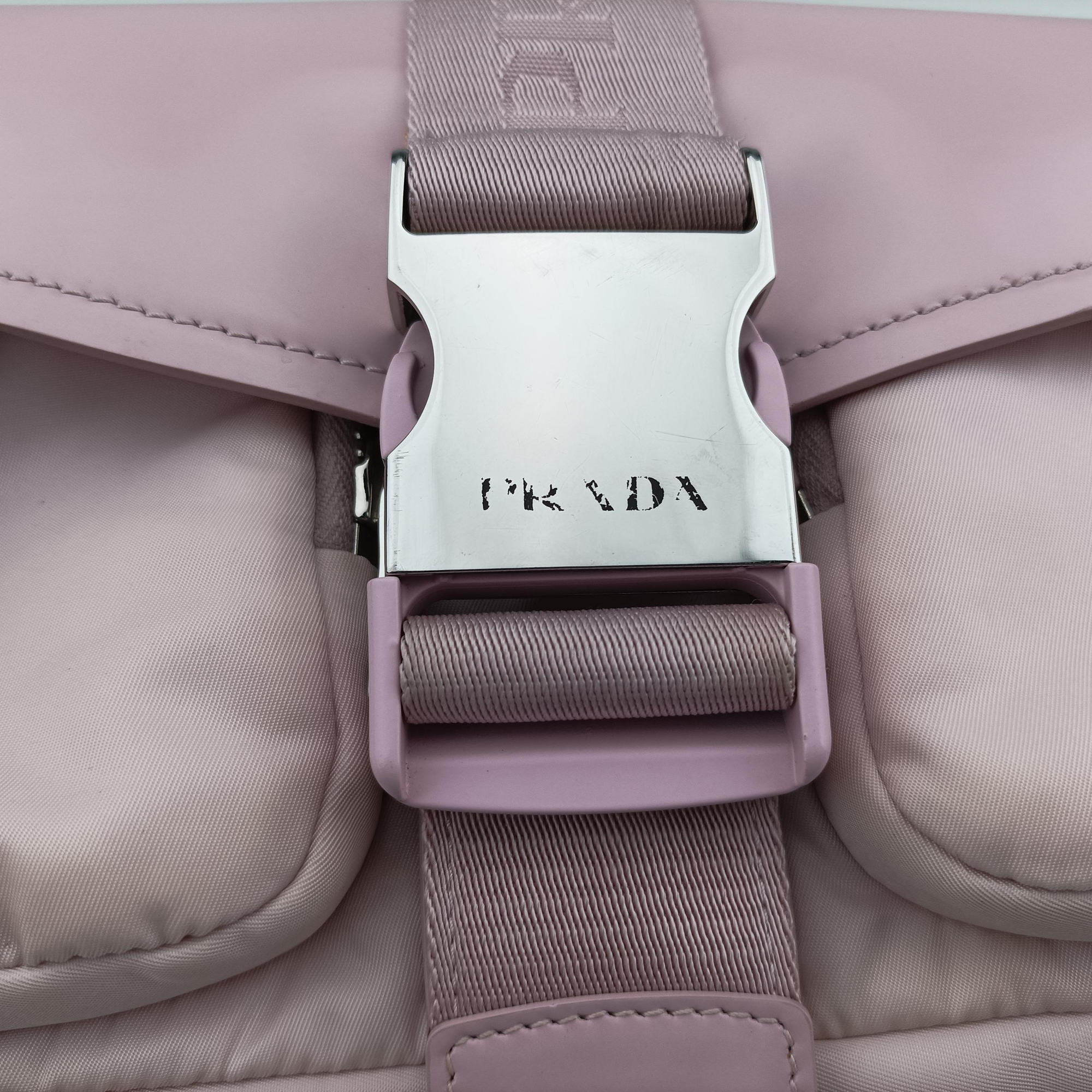 Pre-owned Prada Pocket Pink Nylon × Leather  shoulderbag | stylenewstar