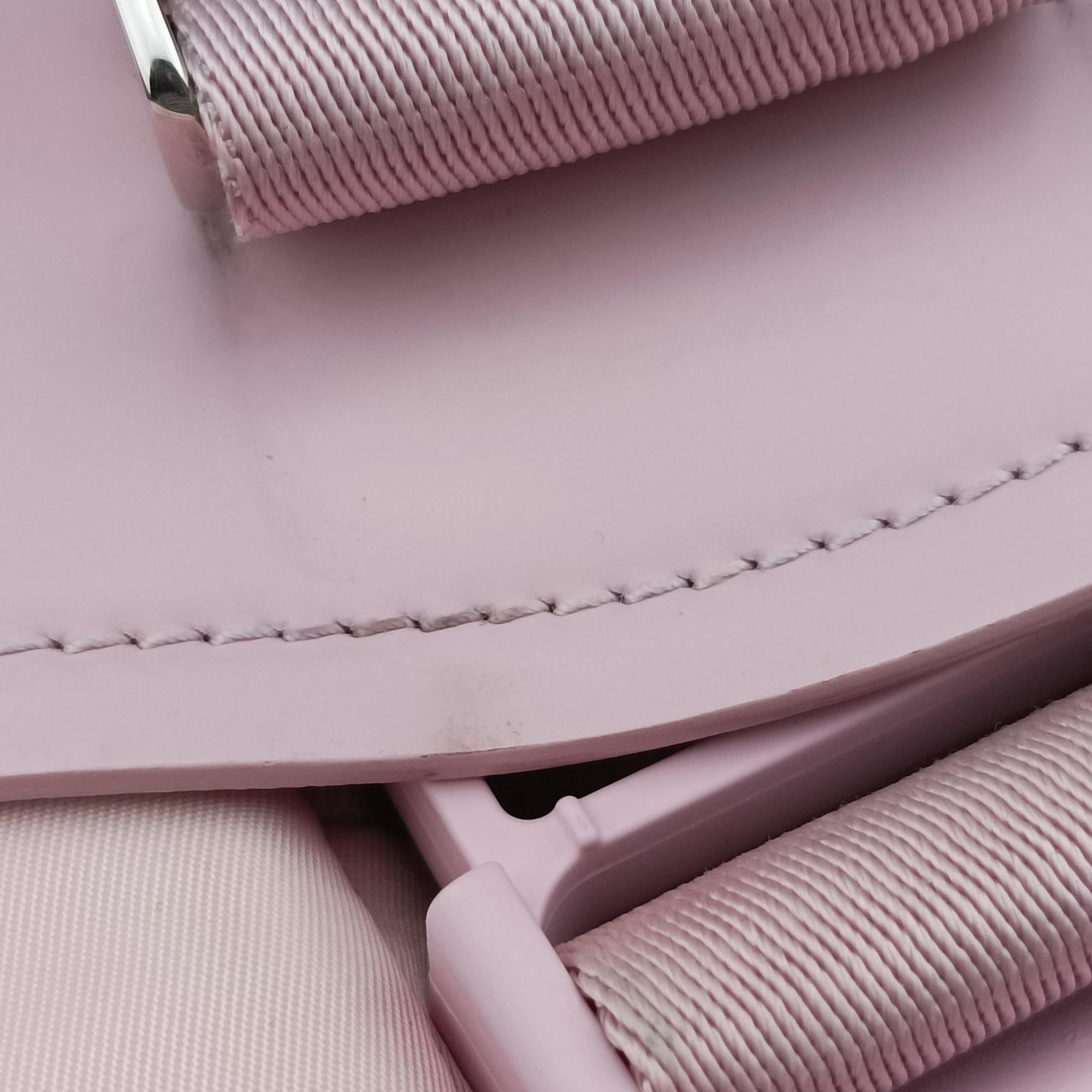 Pre-owned Prada Pocket Pink Nylon × Leather  shoulderbag | stylenewstar