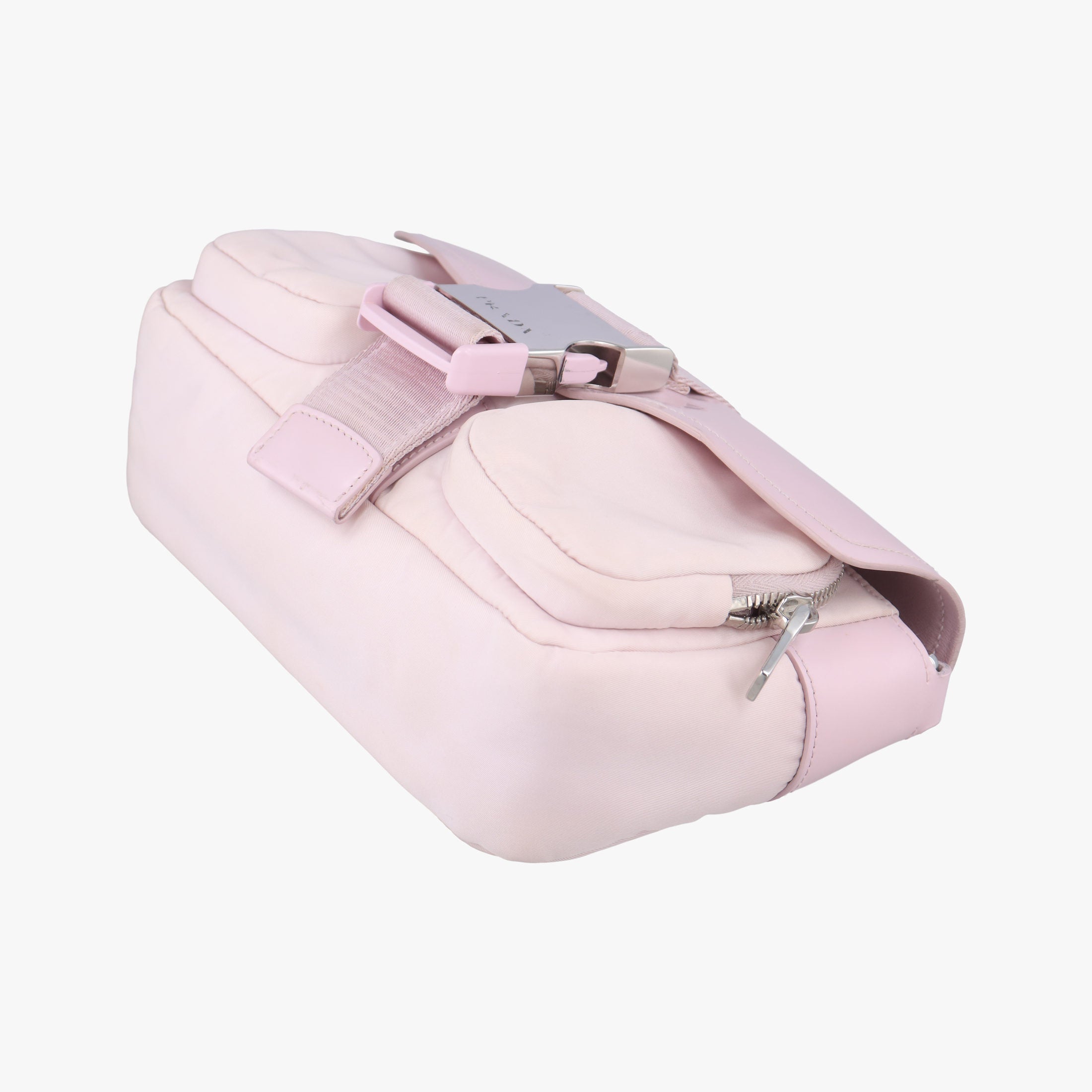 Pre-owned Prada Pocket Pink Nylon × Leather  shoulderbag | stylenewstar