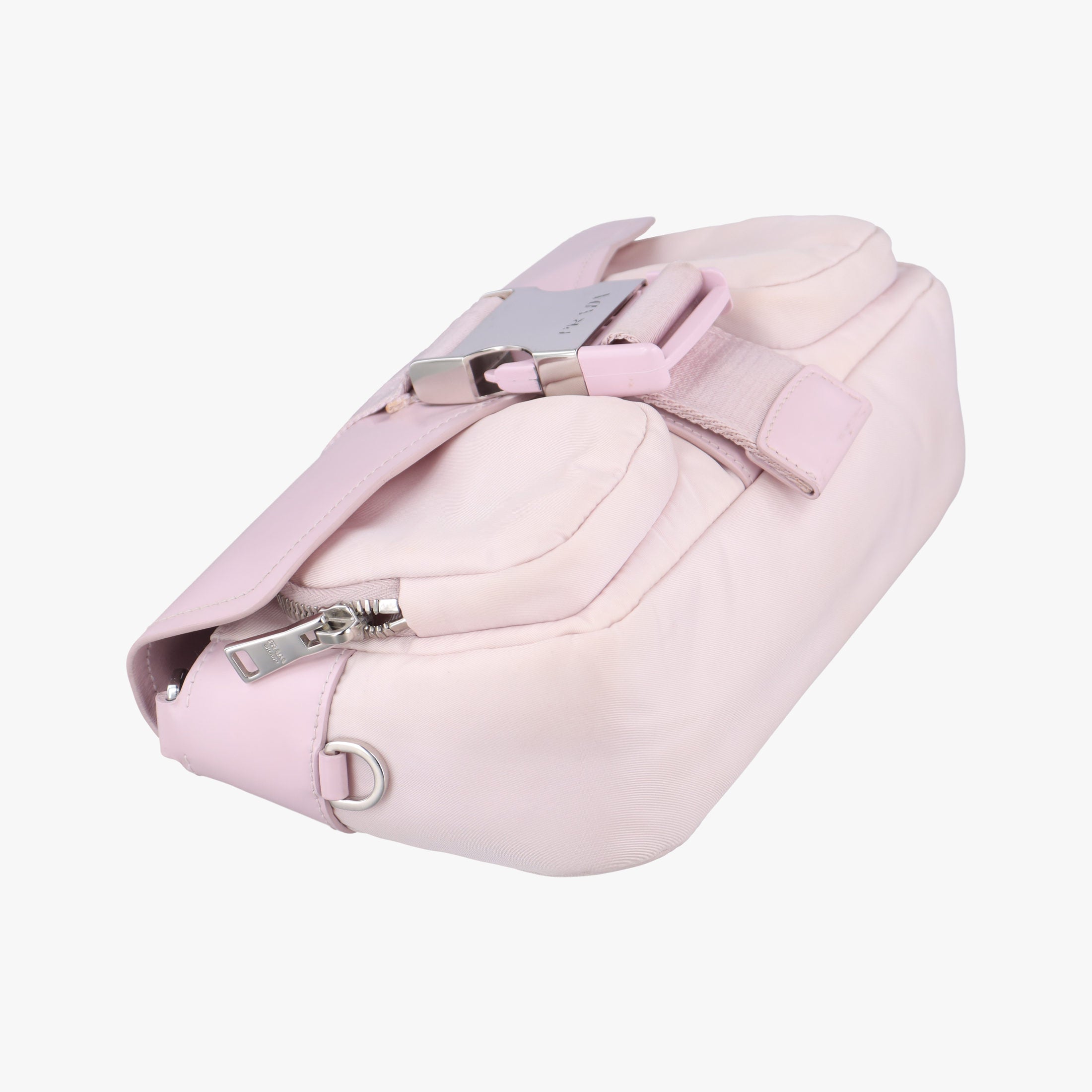 Pre-owned Prada Pocket Pink Nylon × Leather  shoulderbag | stylenewstar