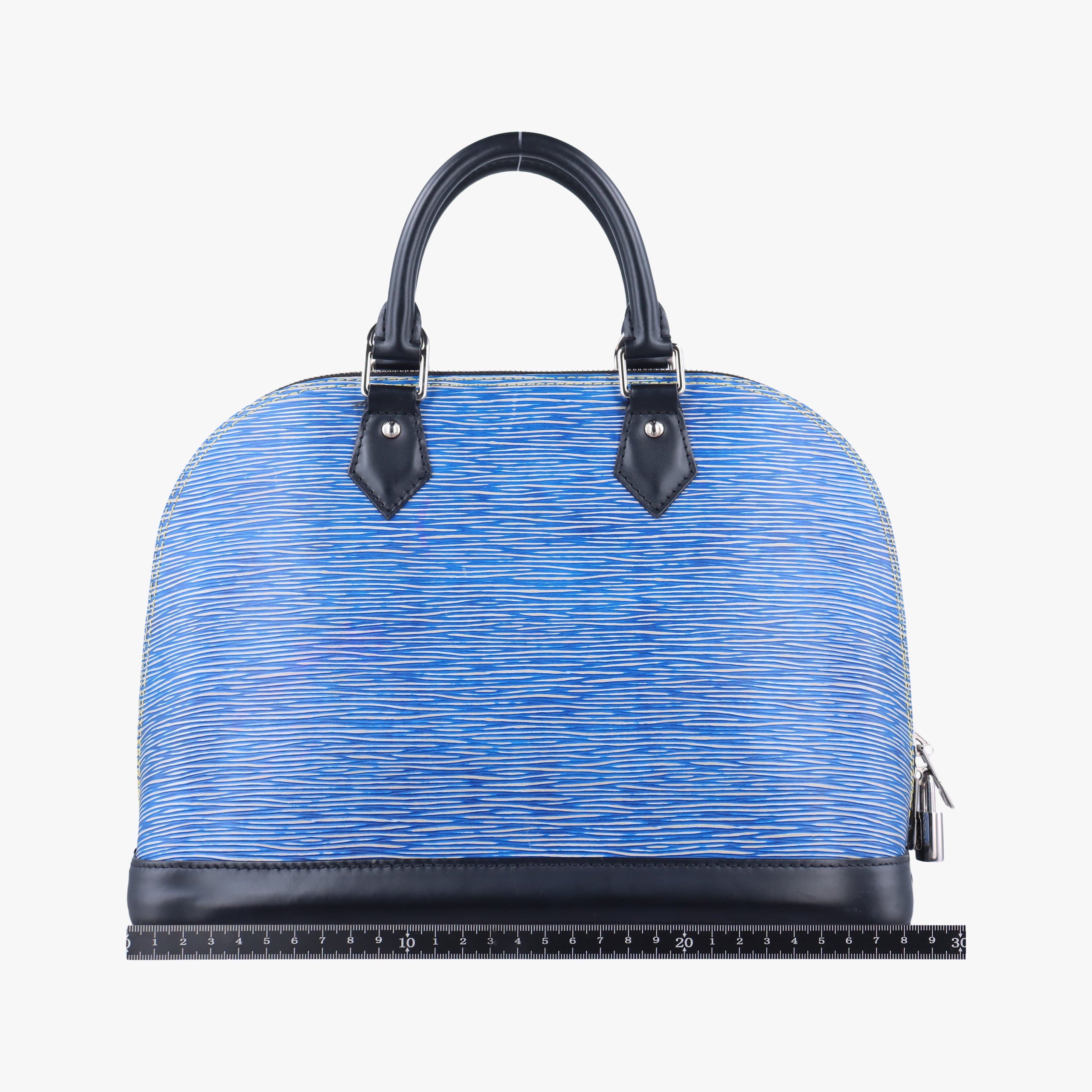 Secondhand Louis Vuitton Alma PM black×DENIM blue epi M51052 handbag | stylenewstar