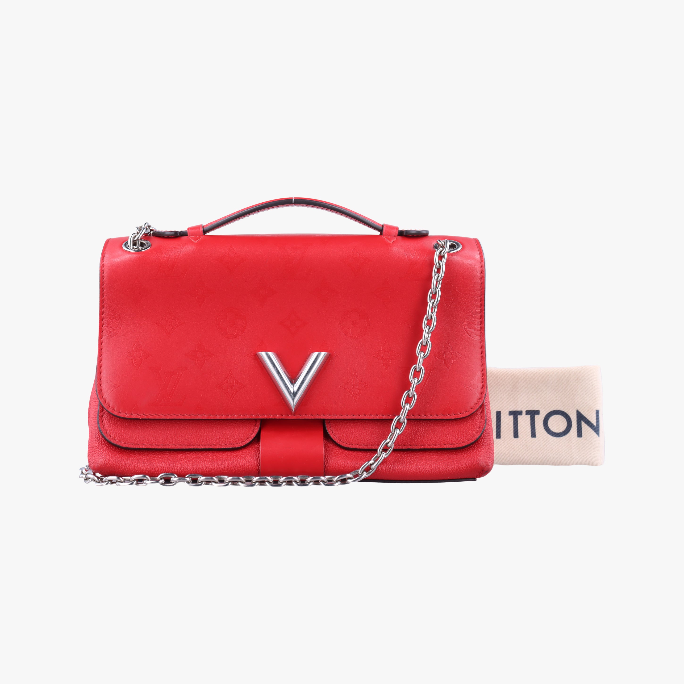 Vintage Louis Vuitton Very Chain Bag Ruby leather M44285 shoulderbag | stylenewstar