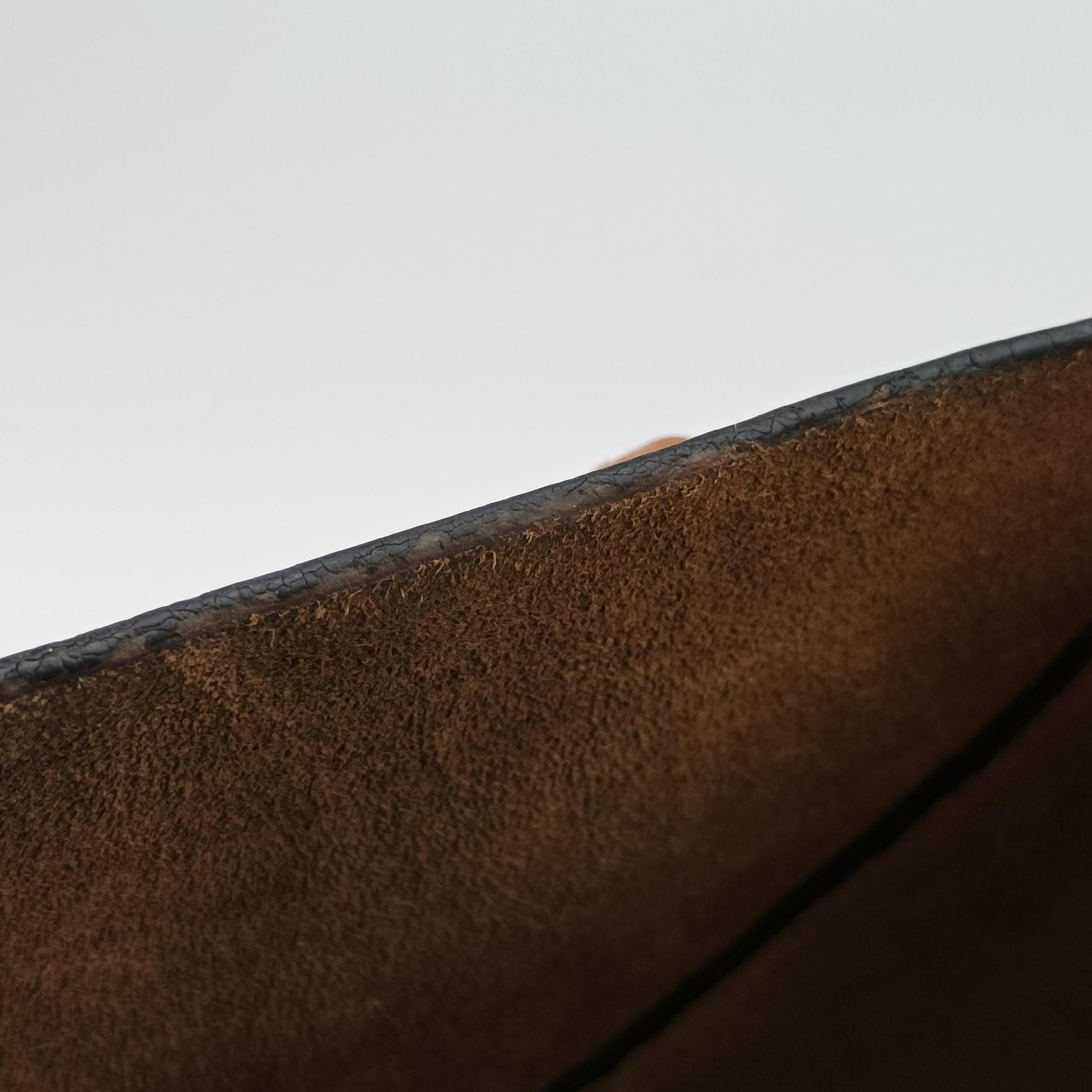 Pre-owned Loewe Gate Brown × Navy Leather  shoulderbag | stylenewstar
