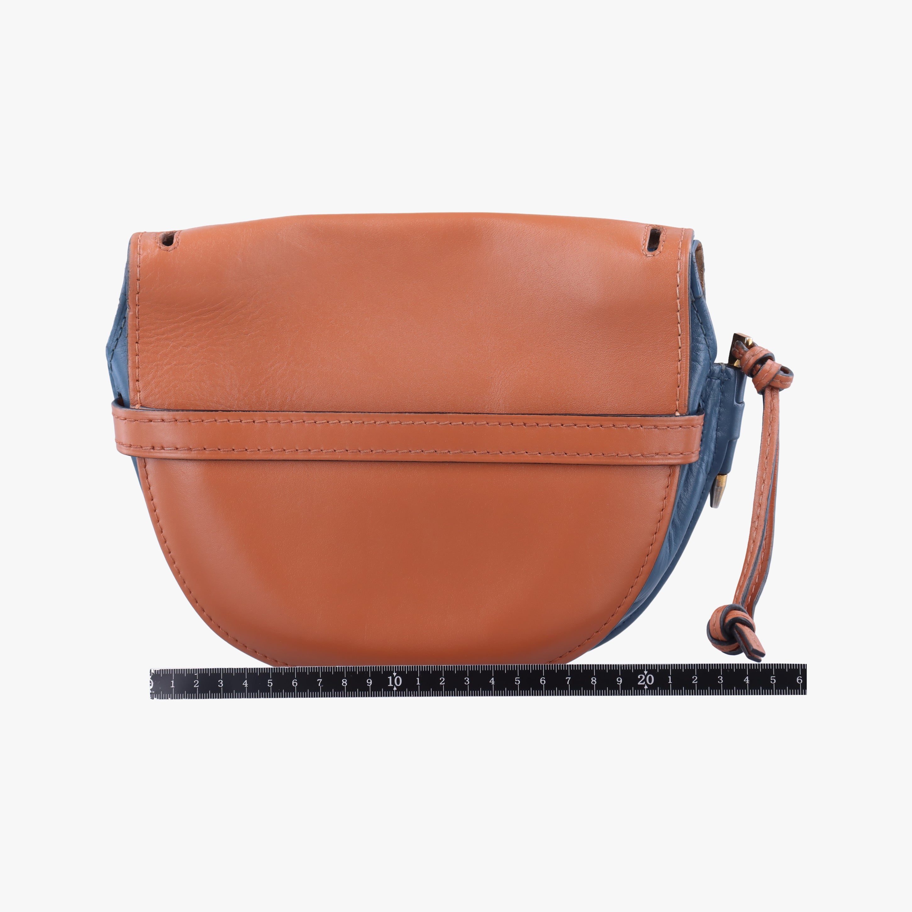 Pre-owned Loewe Gate Brown × Navy Leather  shoulderbag | stylenewstar