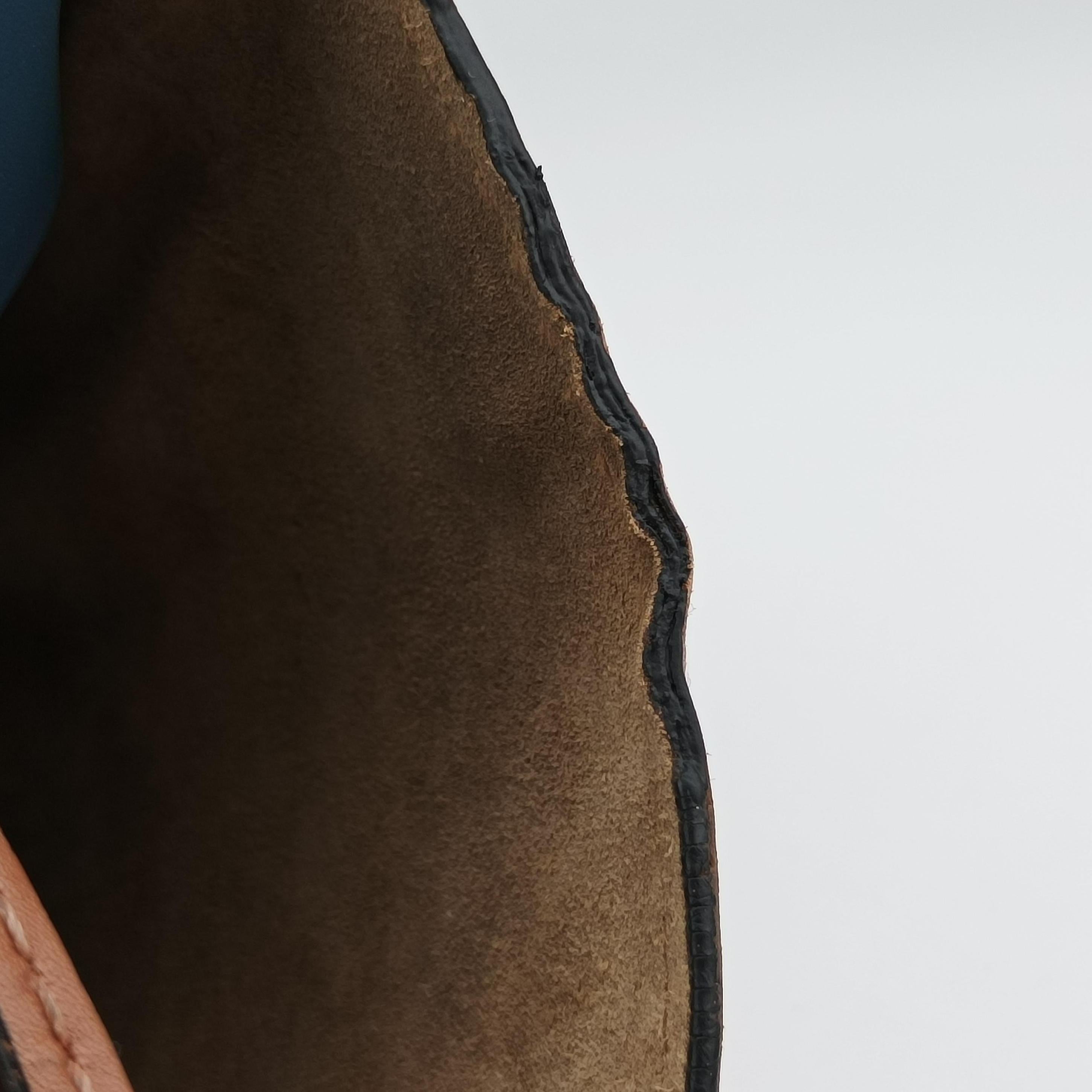 Pre-owned Loewe Gate Brown × Navy Leather  shoulderbag | stylenewstar