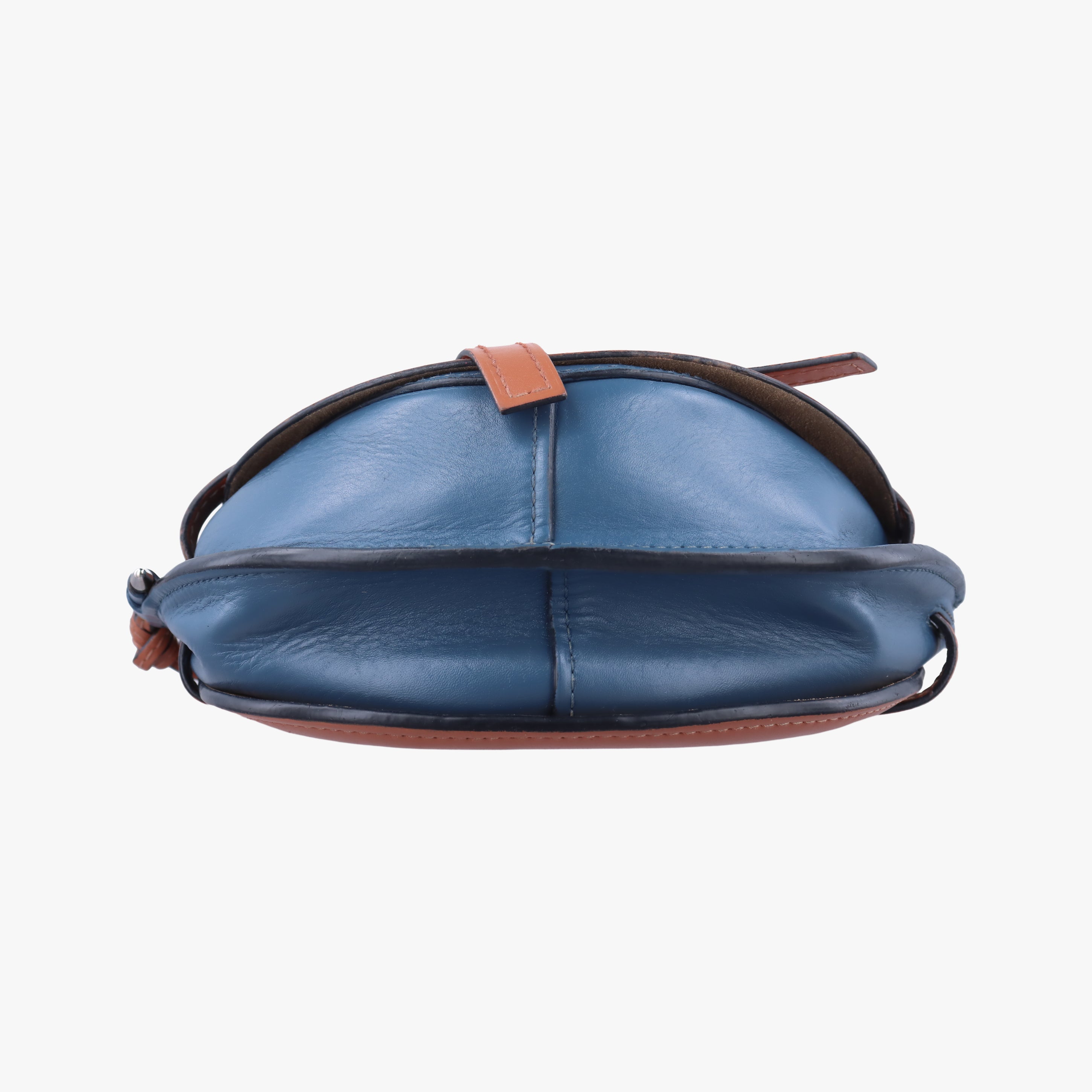 Pre-owned Loewe Gate Brown × Navy Leather  shoulderbag | stylenewstar