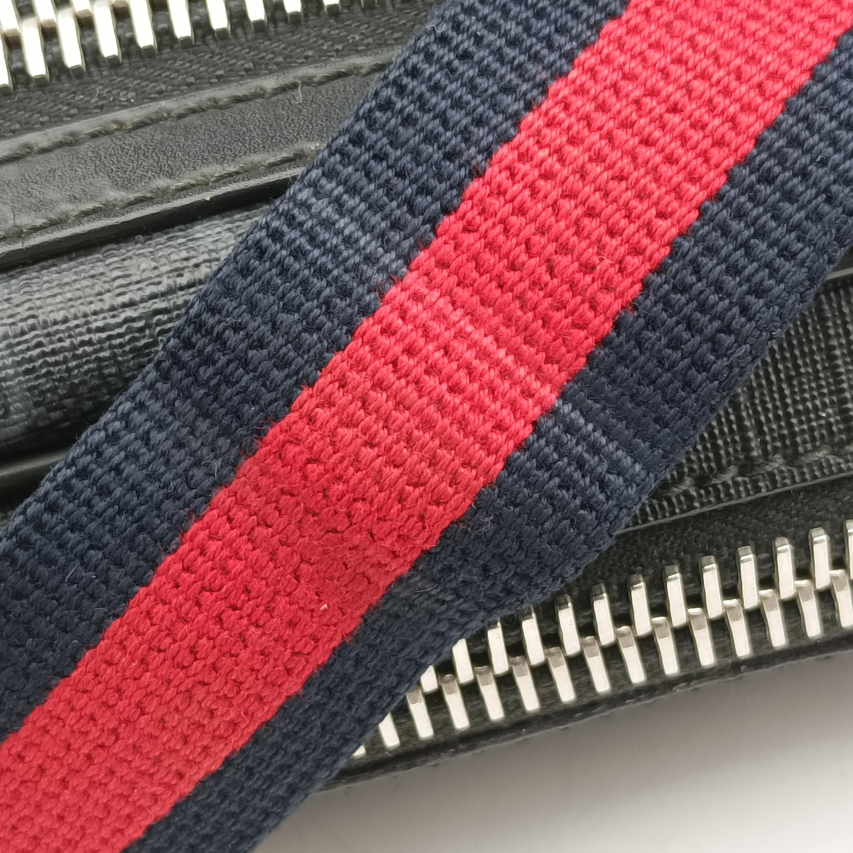 Pre-owned Gucci GG Supreme Night Courrier Black×Multicolour PVC coated canvas 474293 bum bag/waist bag | stylenewstar