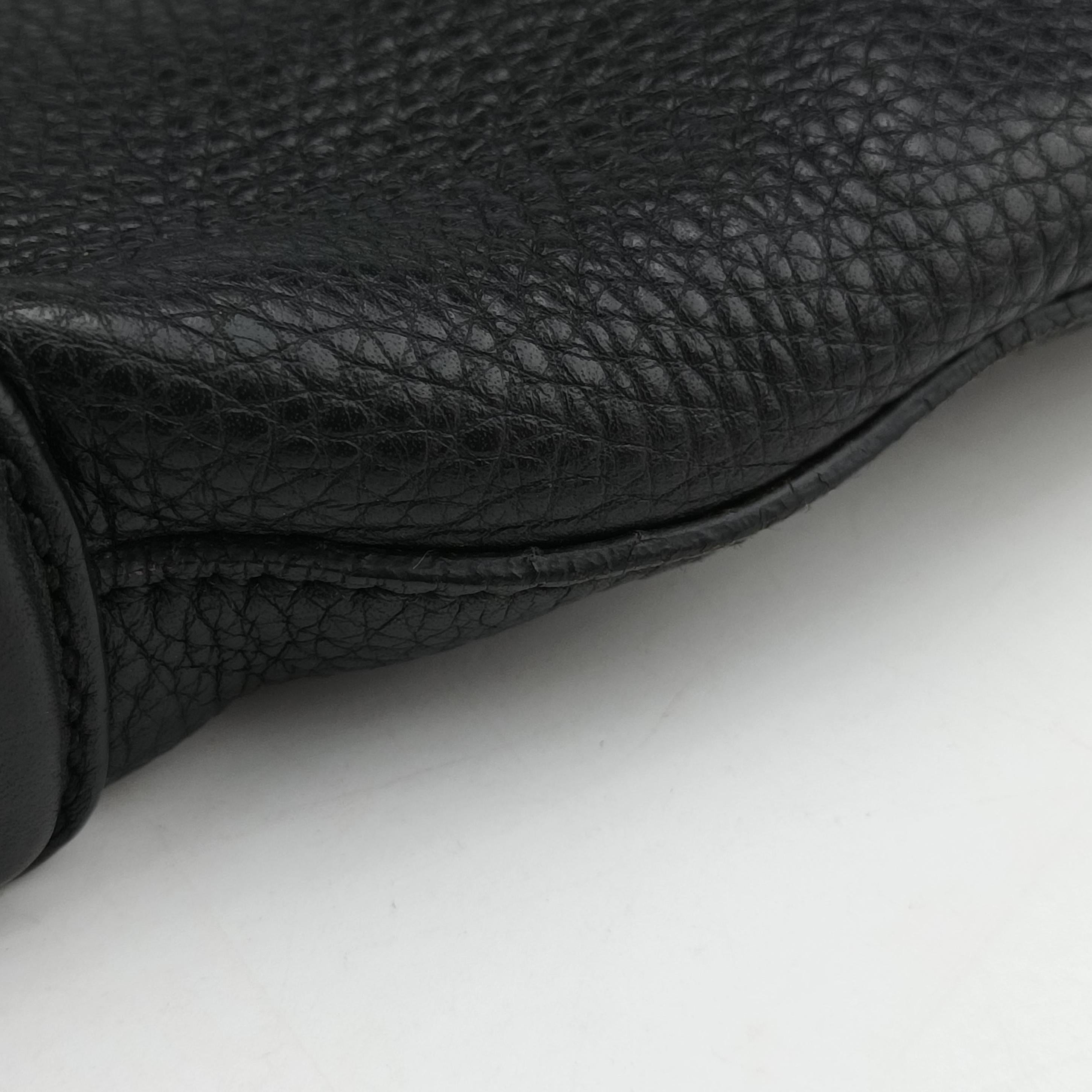 Pre-owned Gucci Interlocking G Logo Soho Messenger Black Leather 322059 shoulderbag | stylenewstar