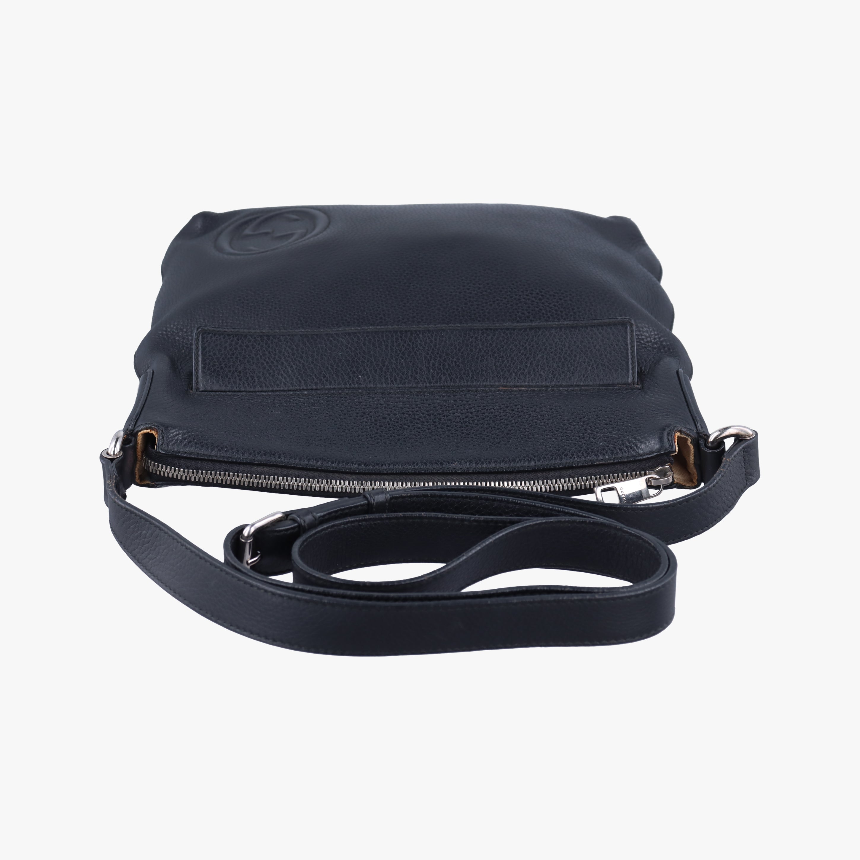 Pre-owned Gucci Interlocking G Logo Soho Messenger Black Leather 322059 shoulderbag | stylenewstar
