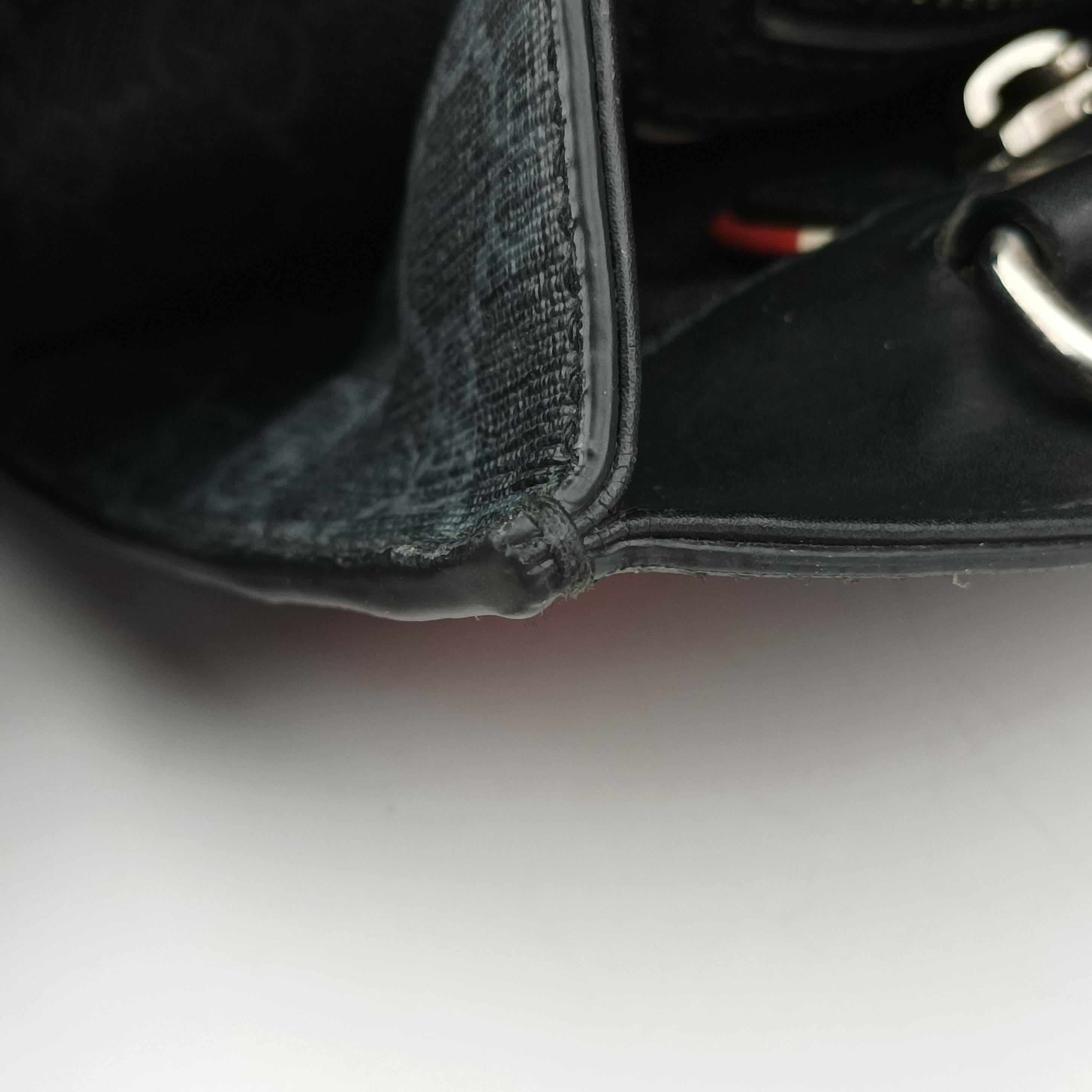 Pre-owned Gucci GG Supreme Tiger black×Multicolour PVC coated canvas 495559 shoulderbag | stylenewstar