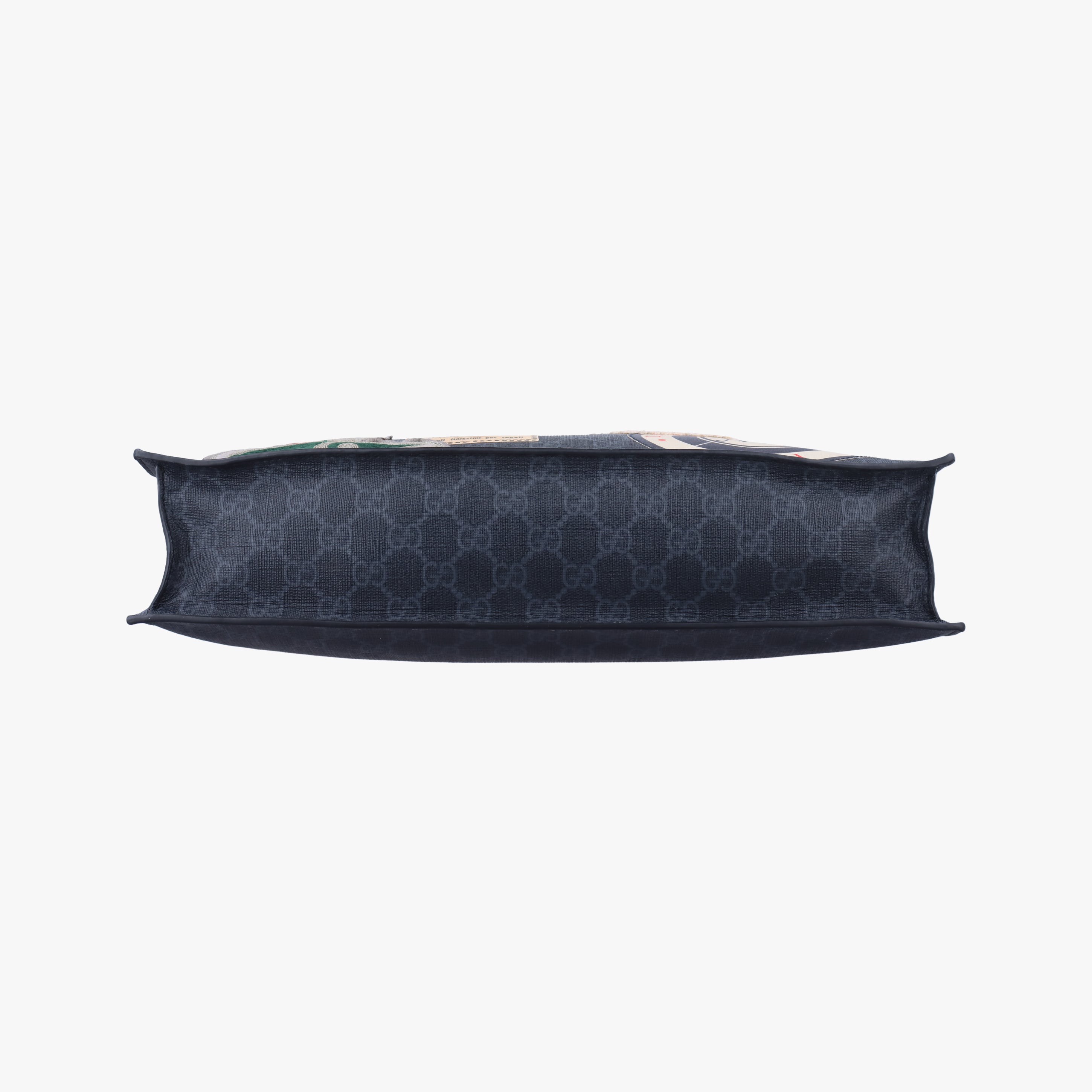 Pre-owned Gucci GG Supreme Tiger black×Multicolour PVC coated canvas 495559 shoulderbag | stylenewstar
