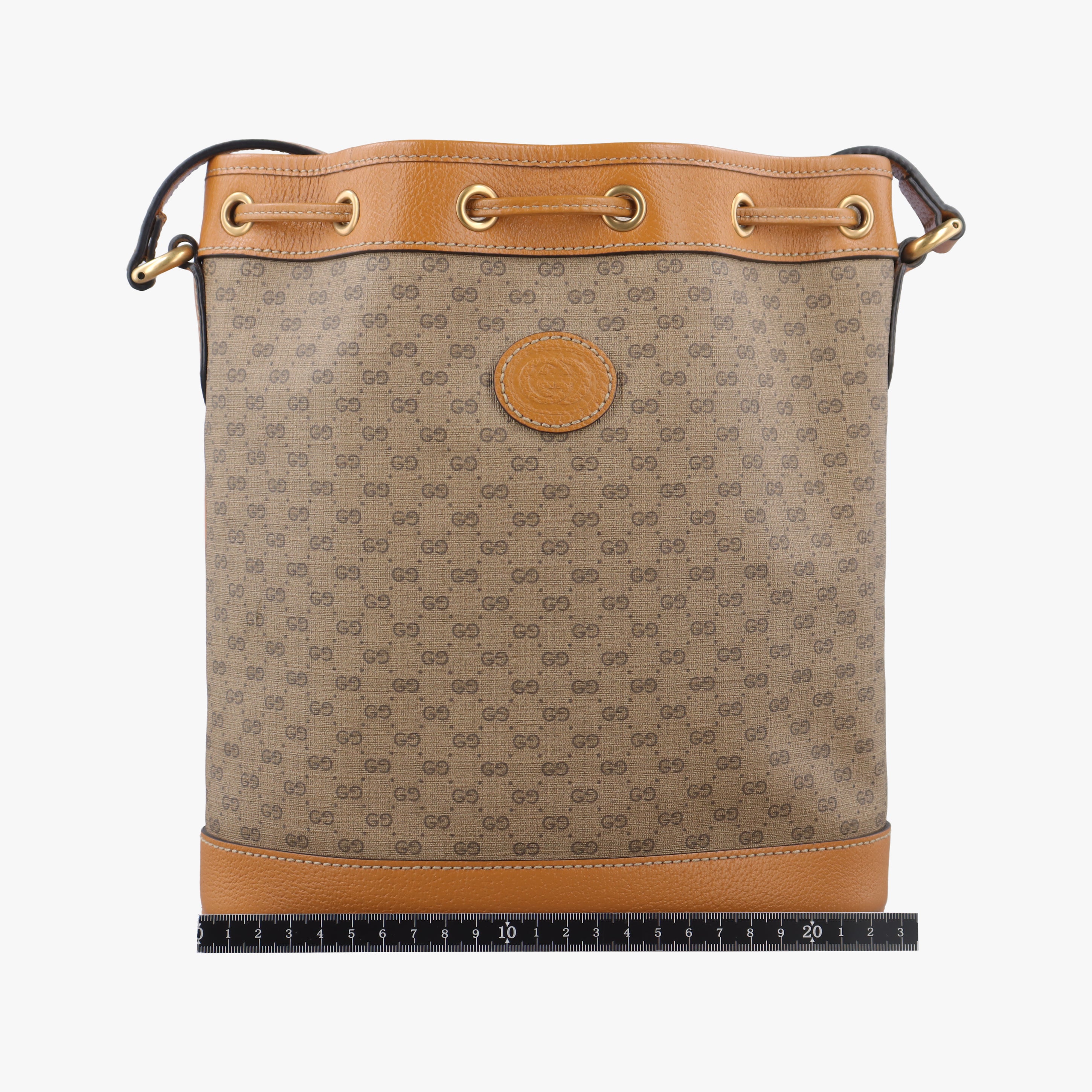 Pre-owned Gucci Mickey Mouse Micro GG/Small Bucket Bag beige×Multicolour PVC coated canvas 602691 shoulderbag | stylenewstar