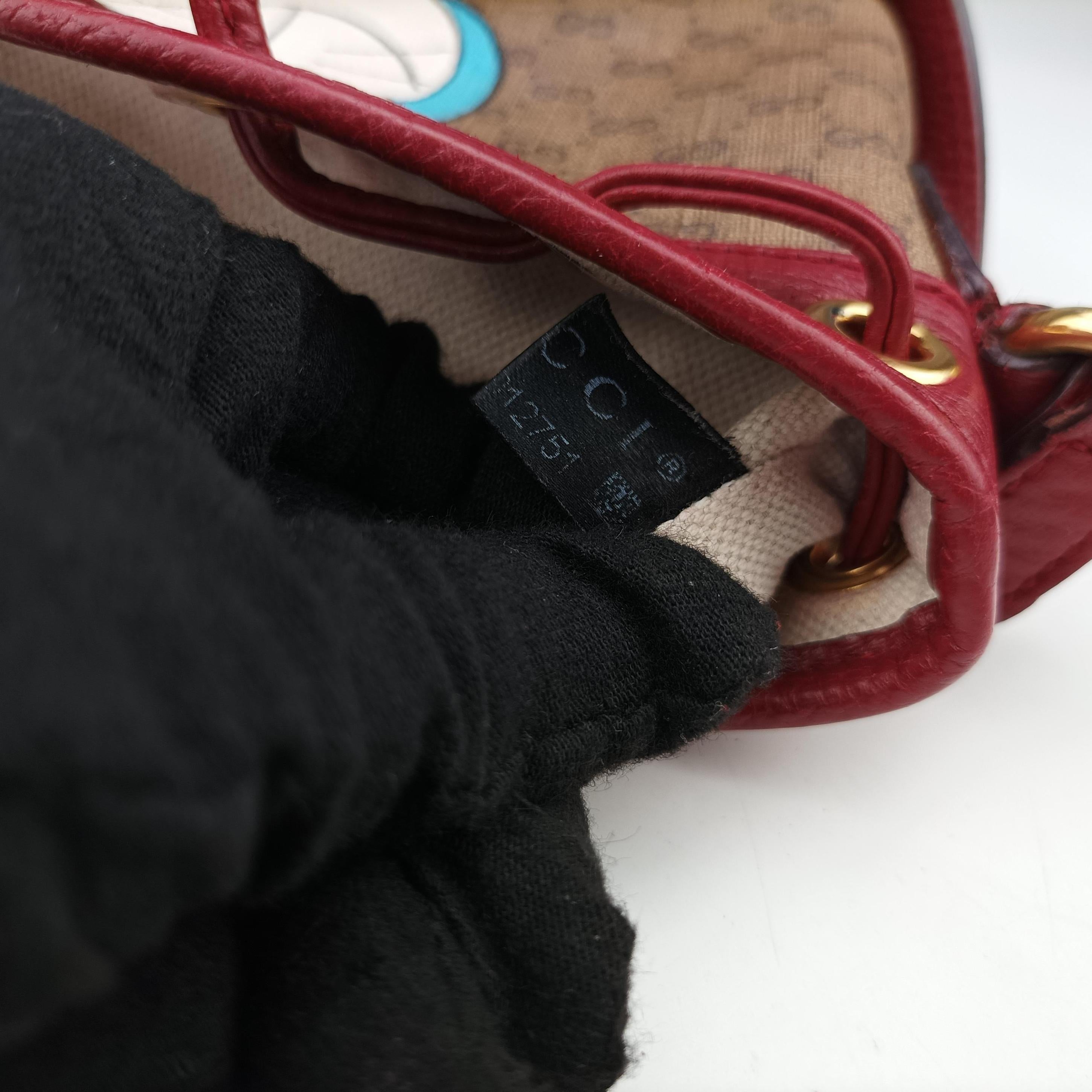 Pre-owned Gucci Doraemon collaboration Brown×Red×Multicolour PVC coated canvas×leather 647801 shoulderbag | stylenewstar