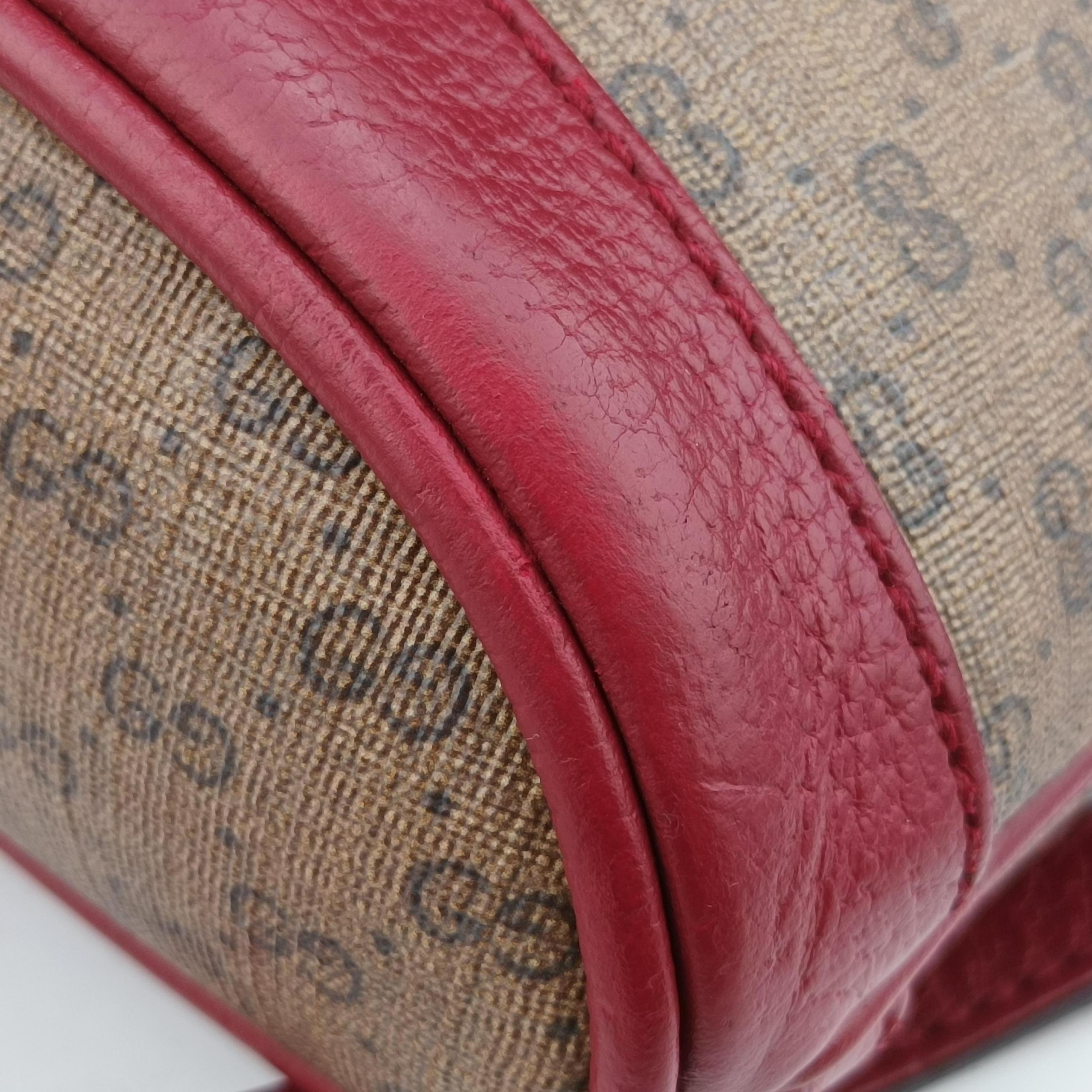 Pre-owned Gucci Doraemon collaboration Brown×Red×Multicolour PVC coated canvas×leather 647801 shoulderbag | stylenewstar