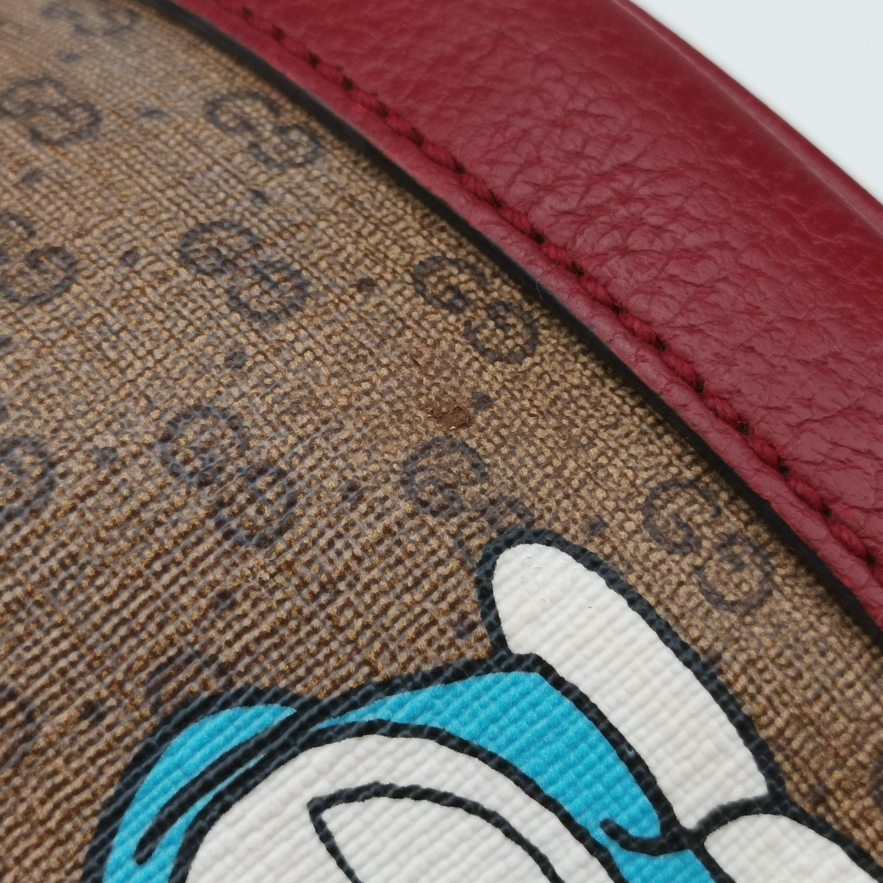 Pre-owned Gucci Doraemon collaboration Brown×Red×Multicolour PVC coated canvas×leather 647801 shoulderbag | stylenewstar