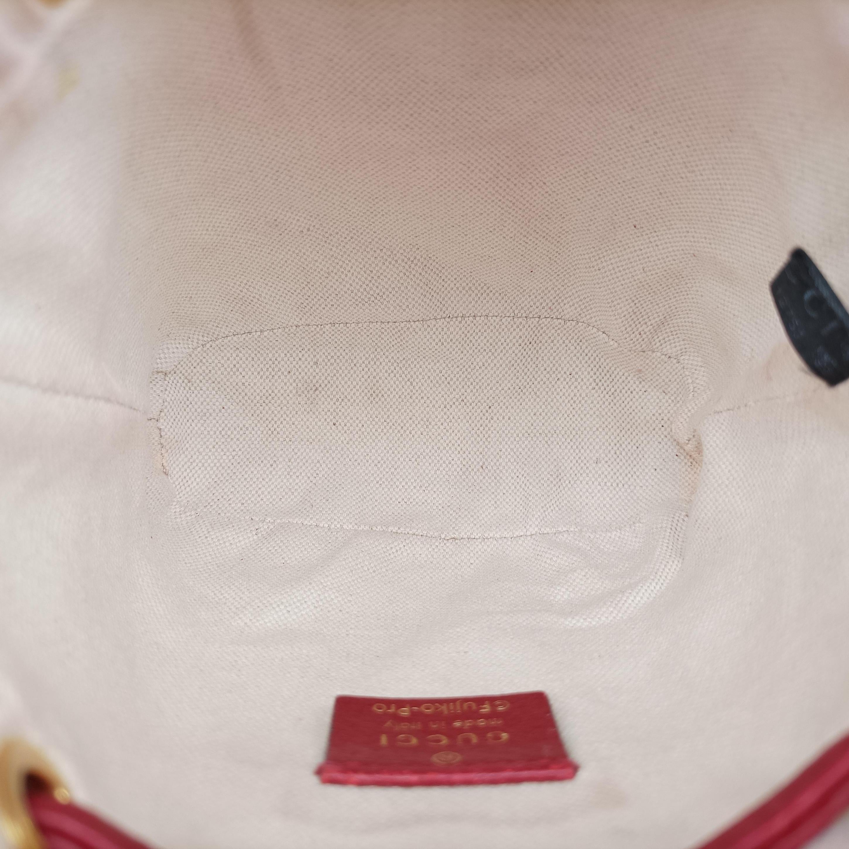 Pre-owned Gucci Doraemon collaboration Brown×Red×Multicolour PVC coated canvas×leather 647801 shoulderbag | stylenewstar
