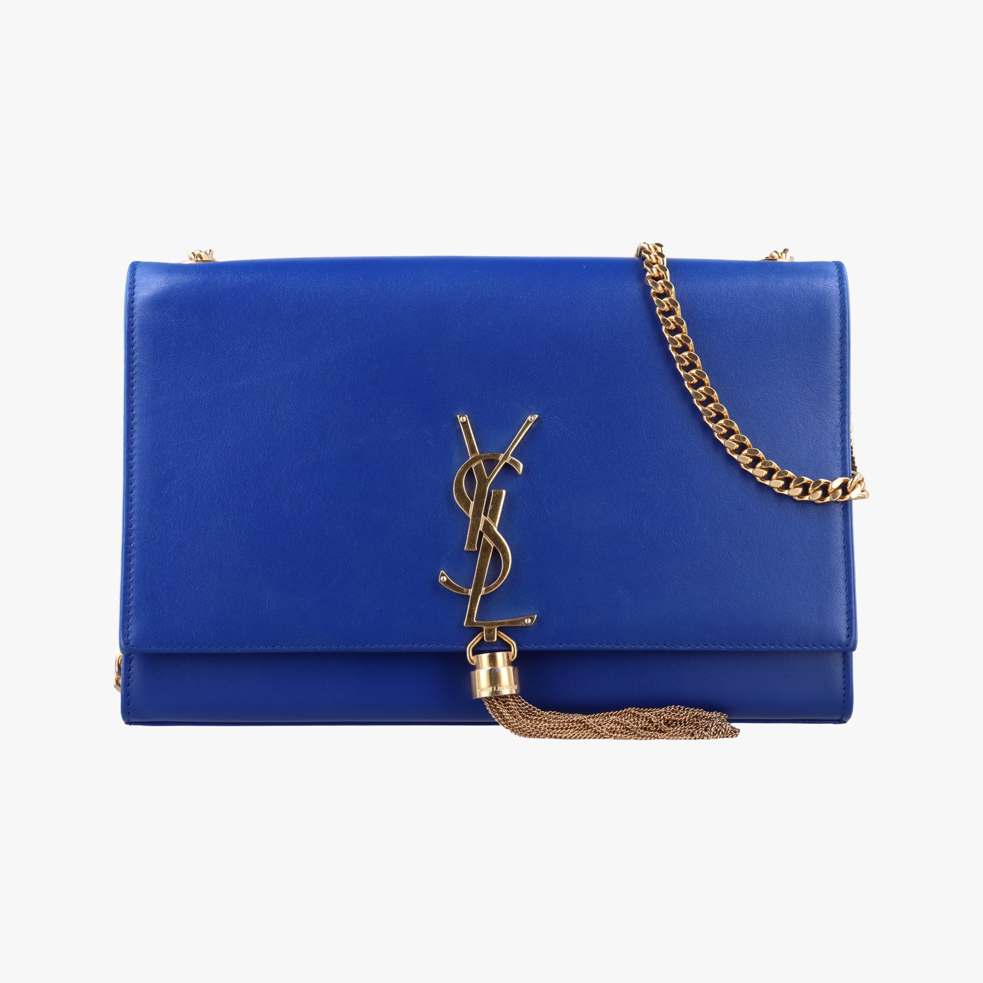 Vintage Yves Saint Laurent KATE Blue Leather 354119 shoulderbag | stylenewstar