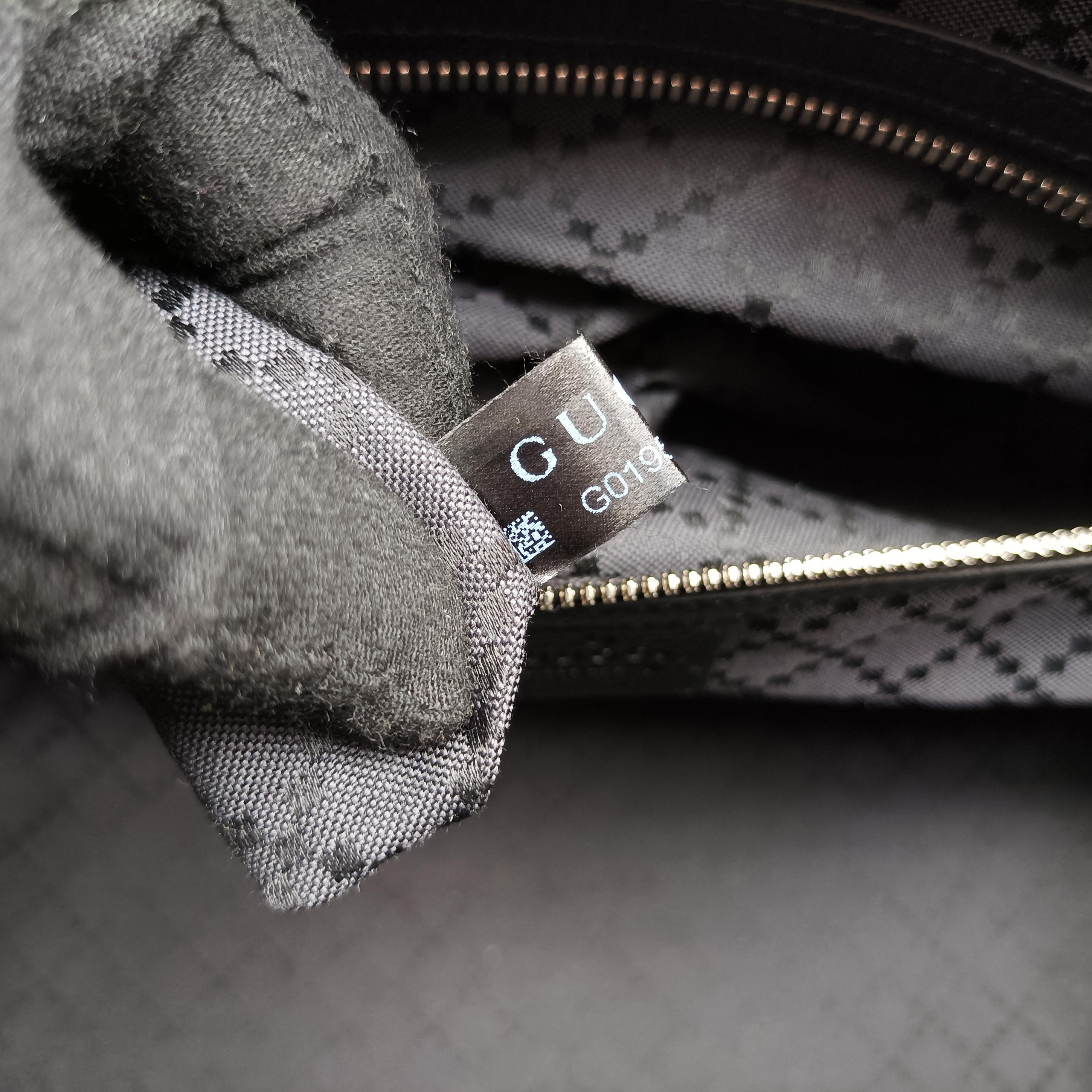 Pre-owned Gucci Cosmopolis Black×blue Leather 411872 handbag | stylenewstar