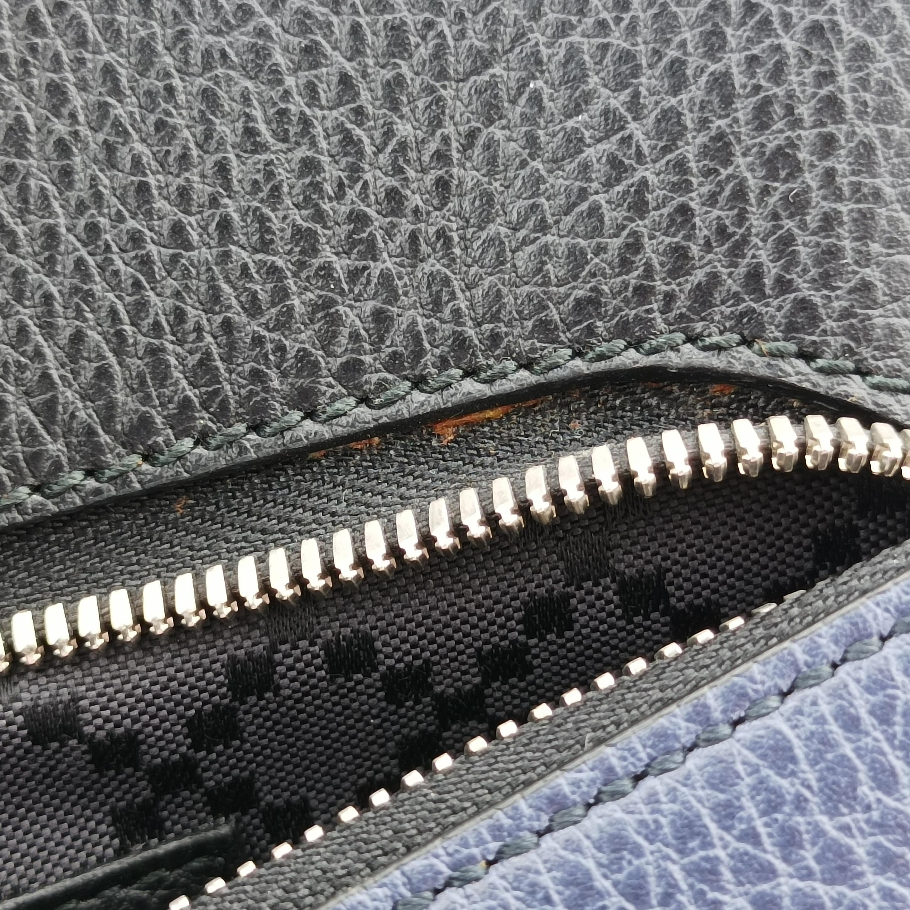Pre-owned Gucci Cosmopolis Black×blue Leather 411872 handbag | stylenewstar
