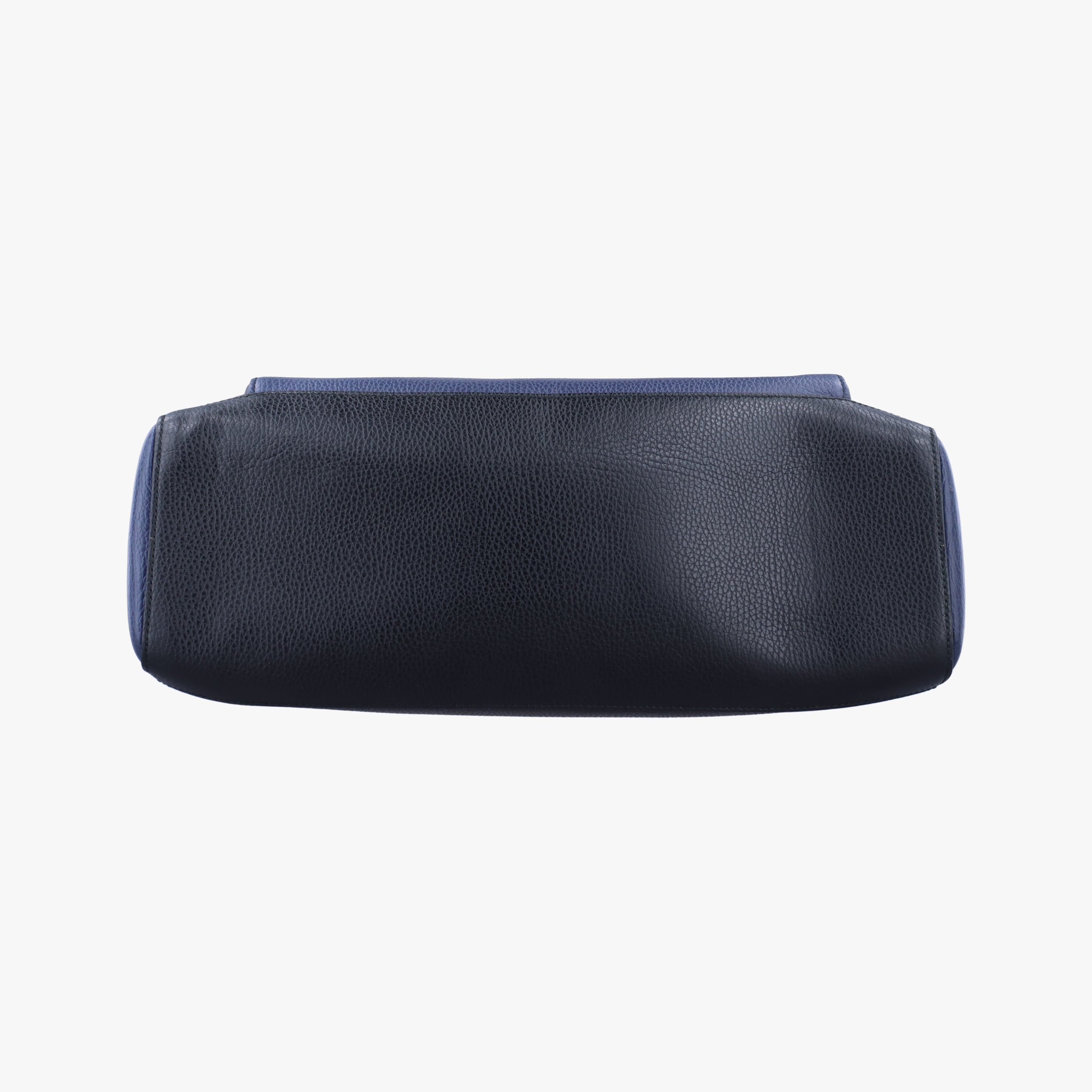Pre-owned Gucci Cosmopolis Black×blue Leather 411872 handbag | stylenewstar