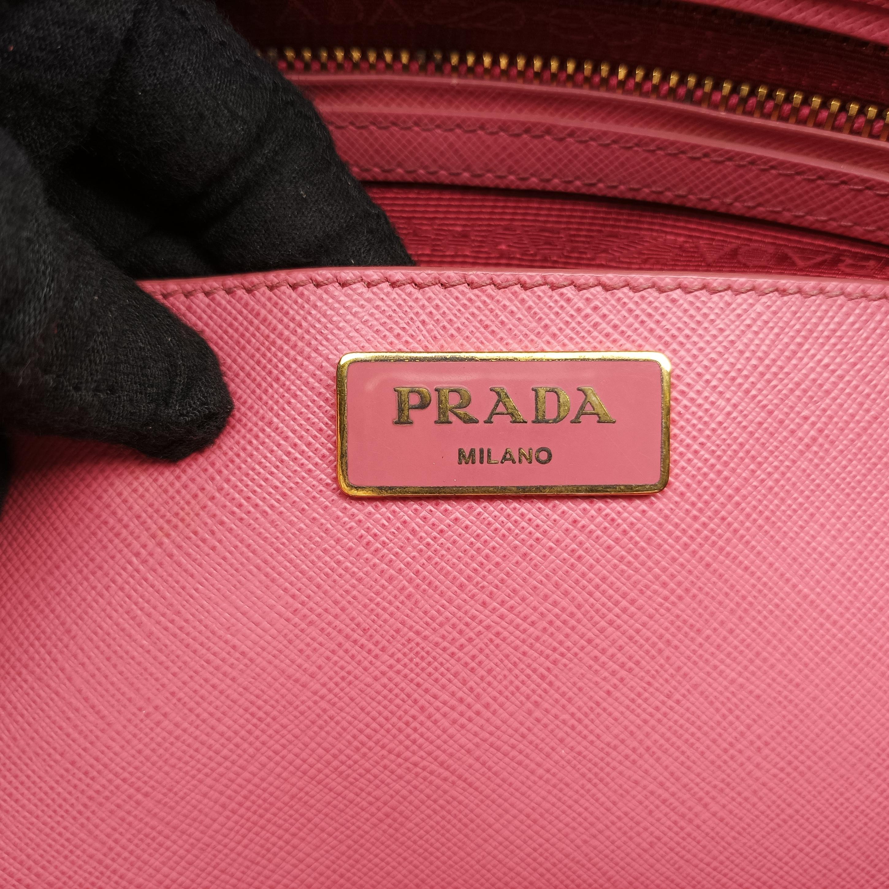 Pre-owned Prada Galleria Rose SAFFIANO Leather BN1874 shoulderbag | stylenewstar