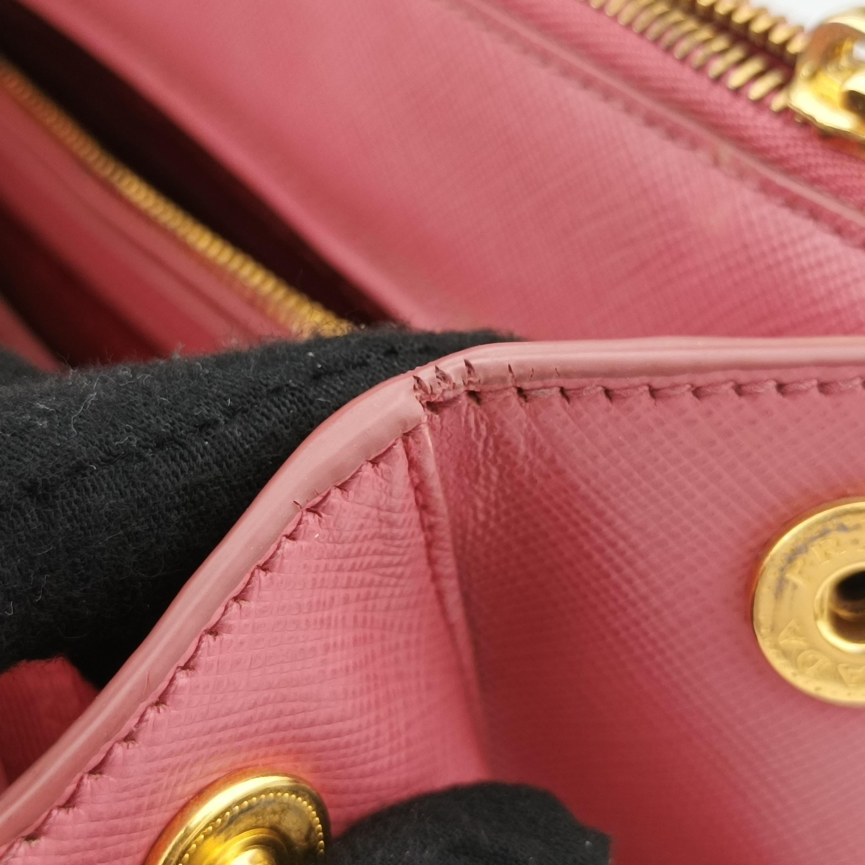 Pre-owned Prada Galleria Rose SAFFIANO Leather BN1874 shoulderbag | stylenewstar