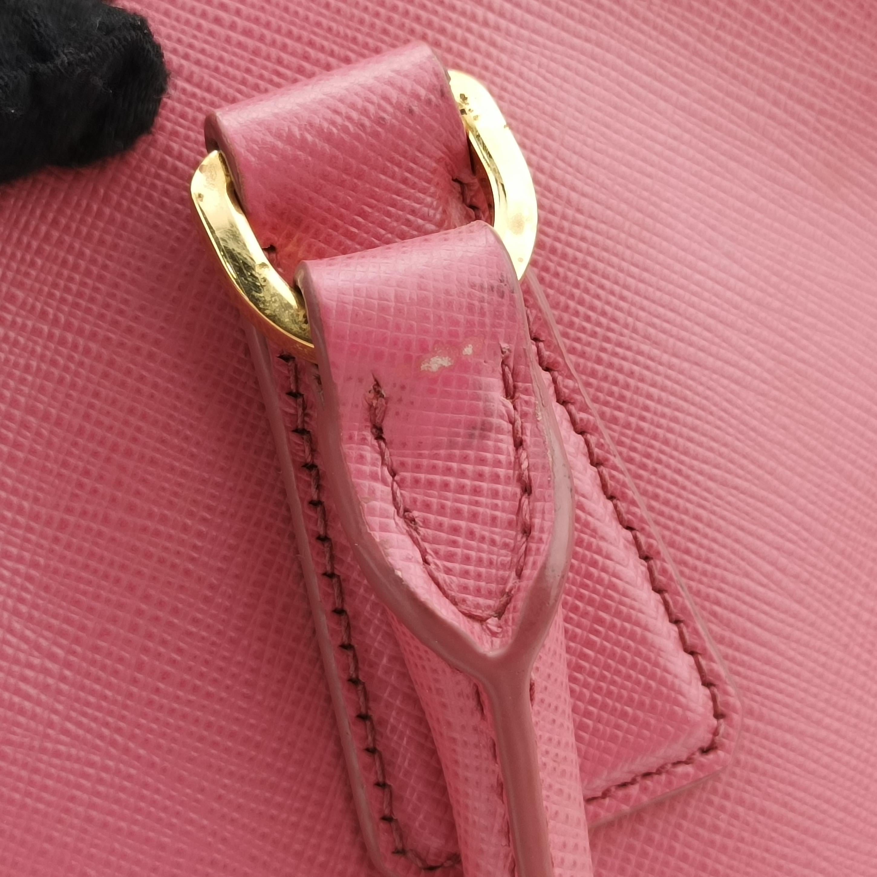 Pre-owned Prada Galleria Rose SAFFIANO Leather BN1874 shoulderbag | stylenewstar
