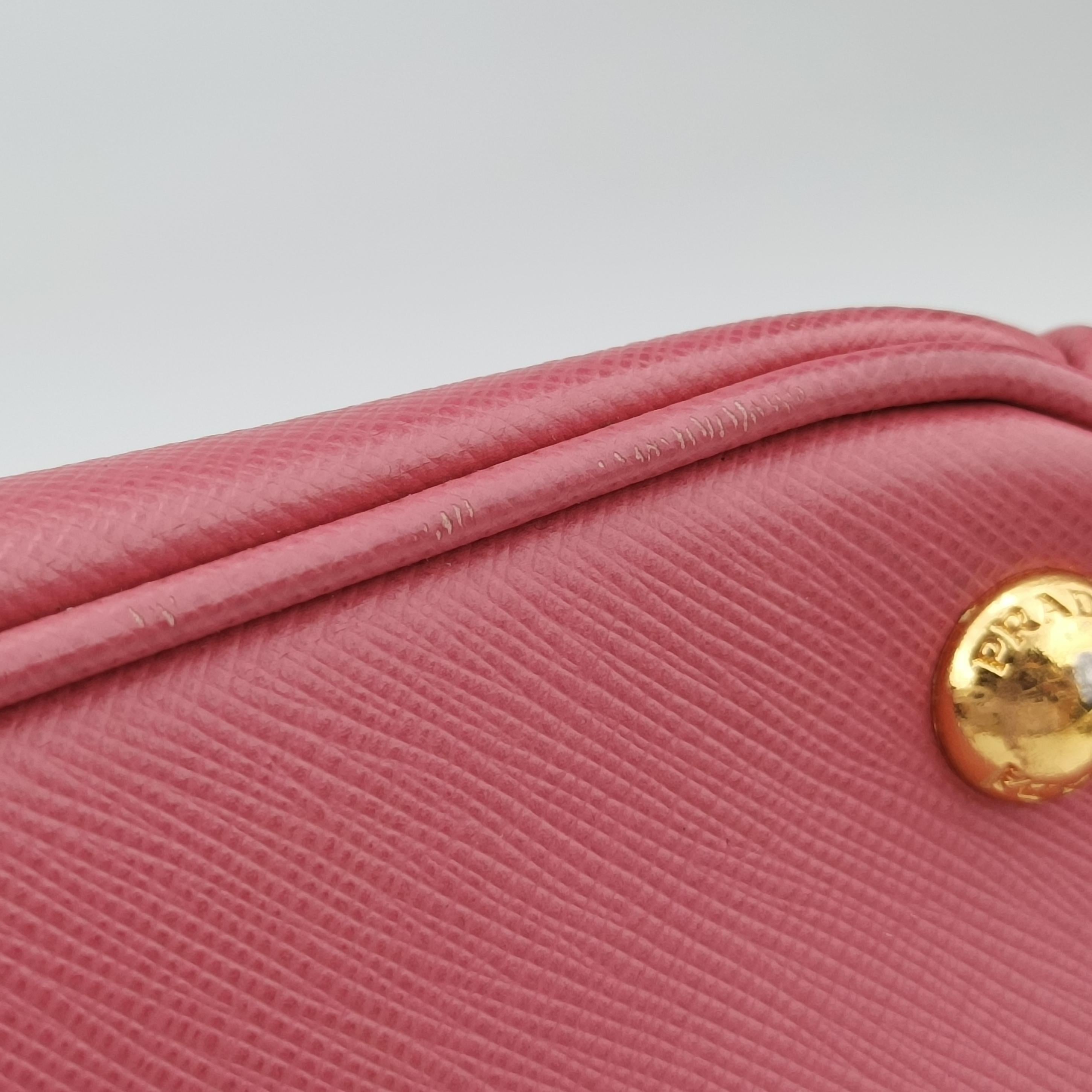 Pre-owned Prada Galleria Rose SAFFIANO Leather BN1874 shoulderbag | stylenewstar