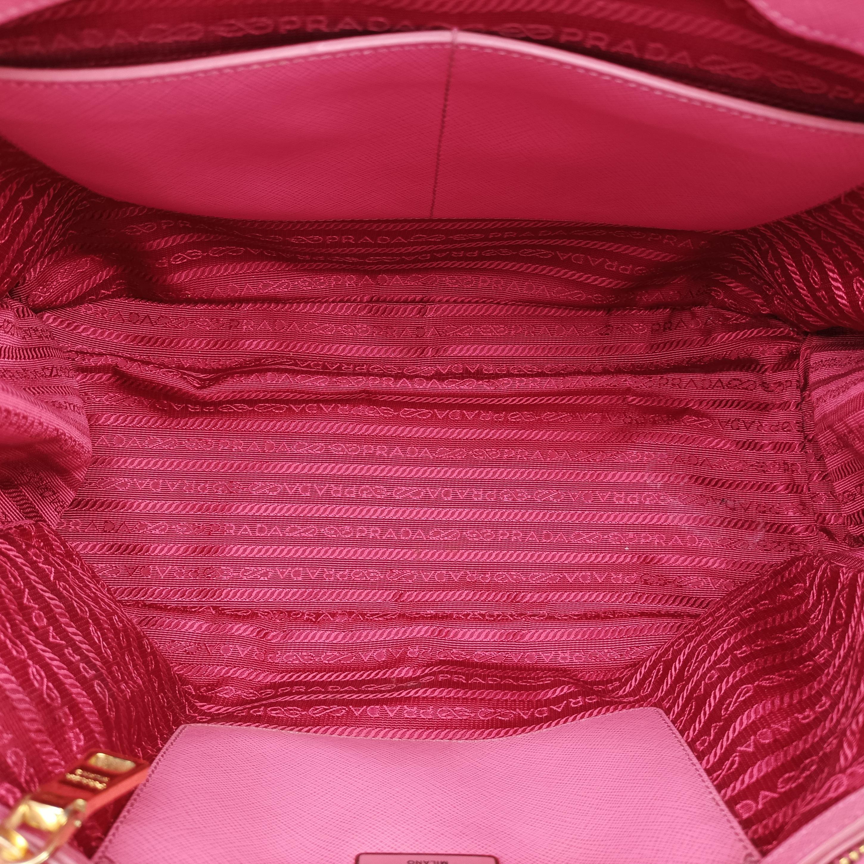 Pre-owned Prada Galleria Rose SAFFIANO Leather BN1874 shoulderbag | stylenewstar