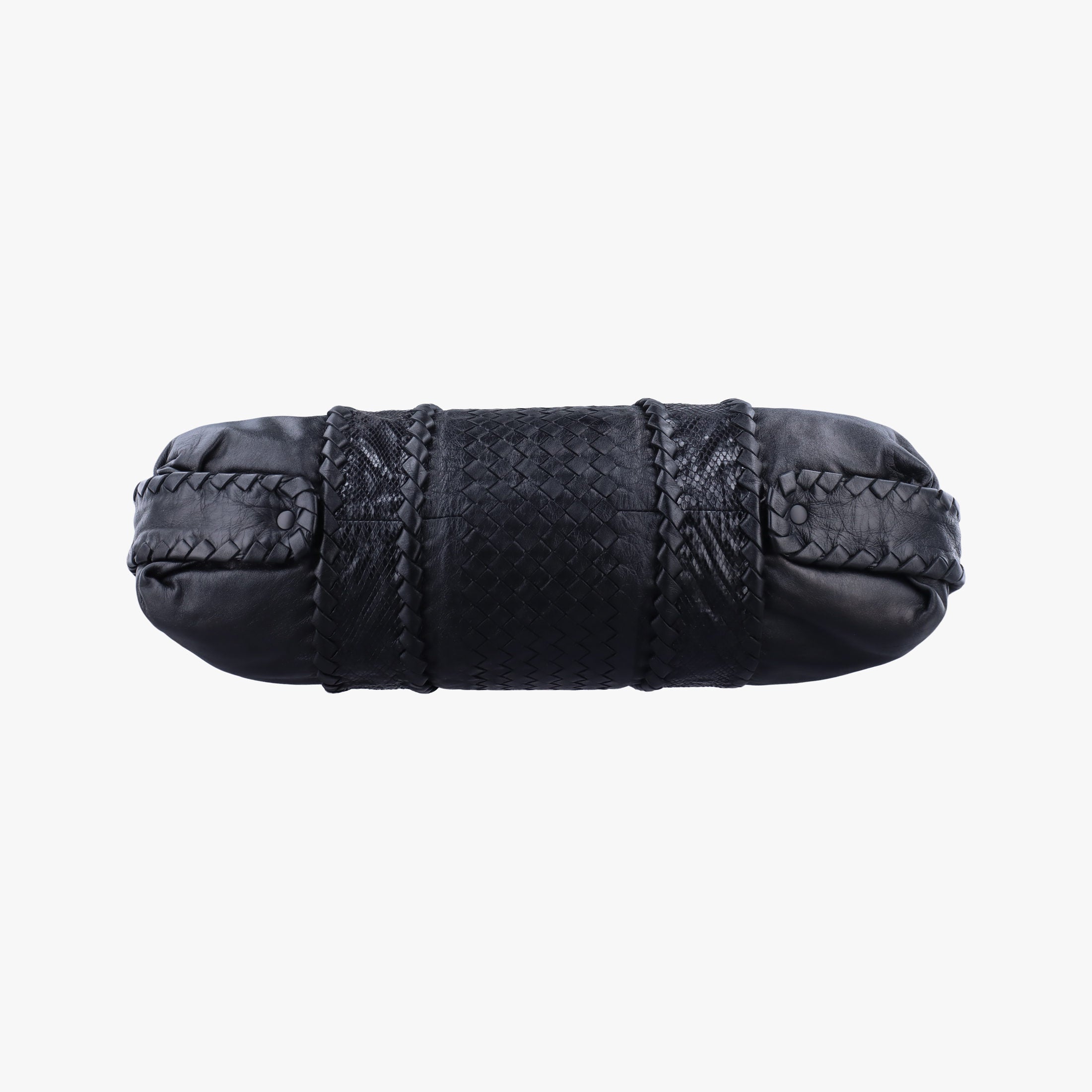 Pre-owned Bottega Veneta Intrecciato Black lambskin  shoulderbag | stylenewstar