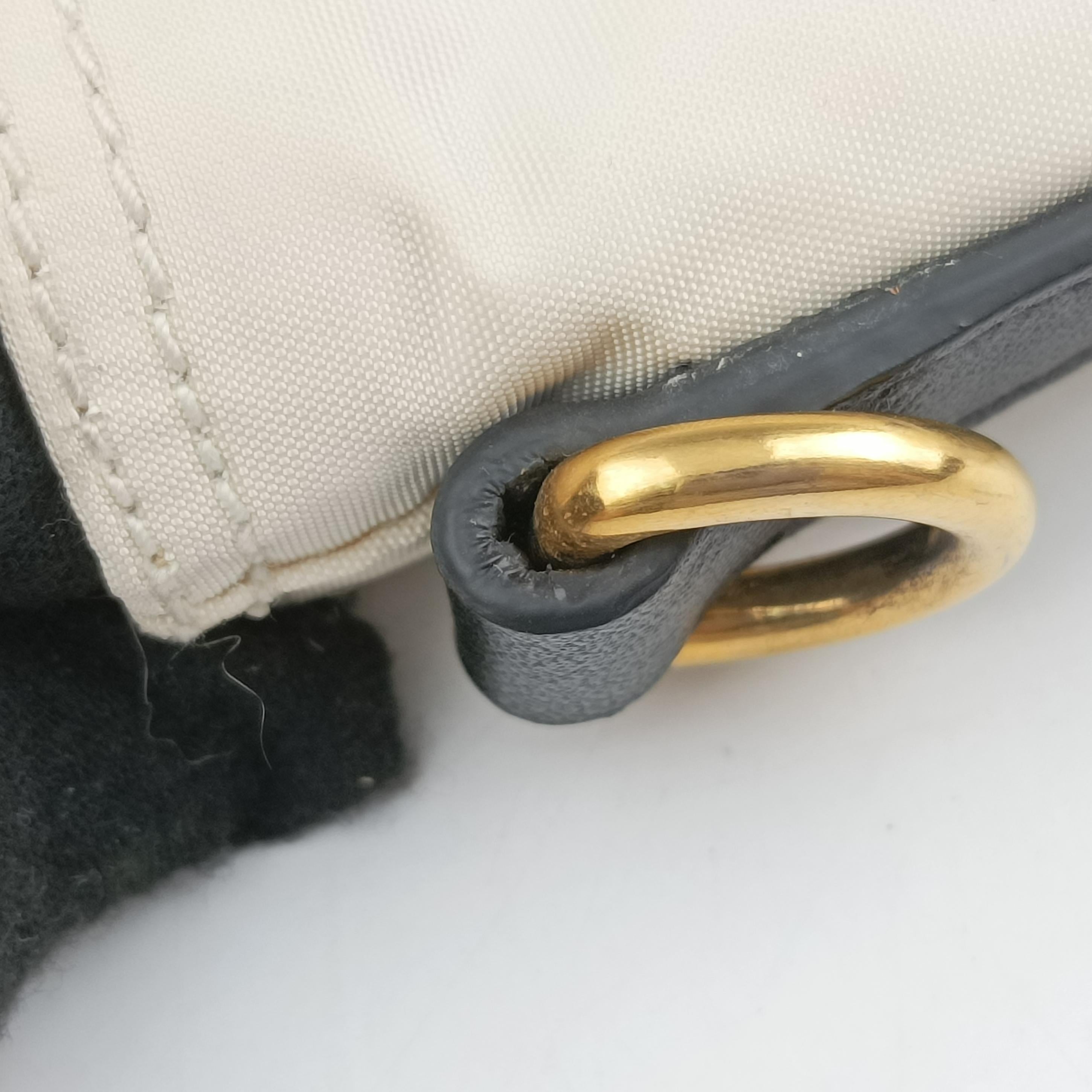 Pre-owned Prada Tessuto Stampato White x Black x Orange nylon  shoulderbag | stylenewstar