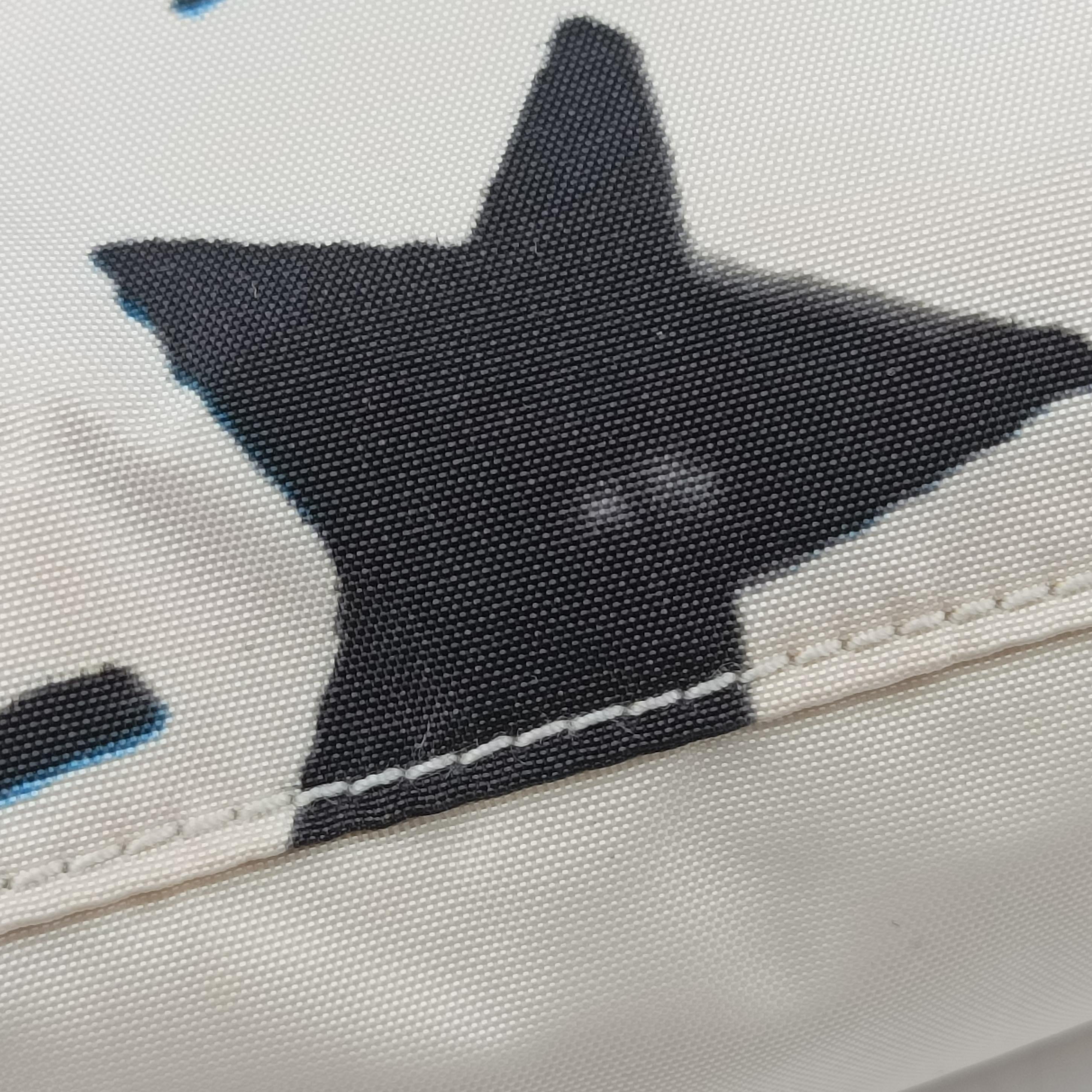 Pre-owned Prada Tessuto Stampato White x Black x Orange nylon  shoulderbag | stylenewstar