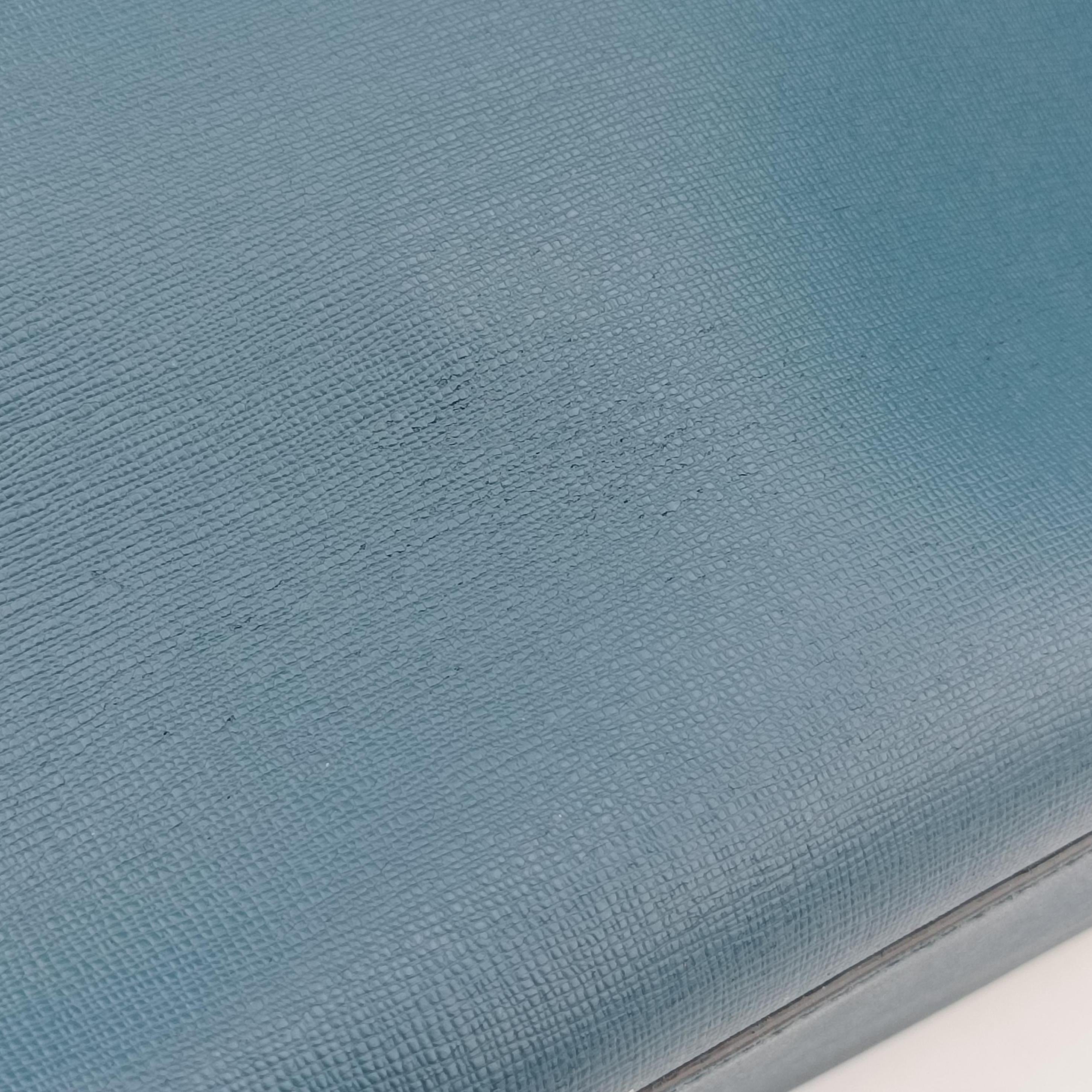 Pre-owned Fendi Petite 2 JOURS Blue Leather 8BH253 shoulderbag | stylenewstar
