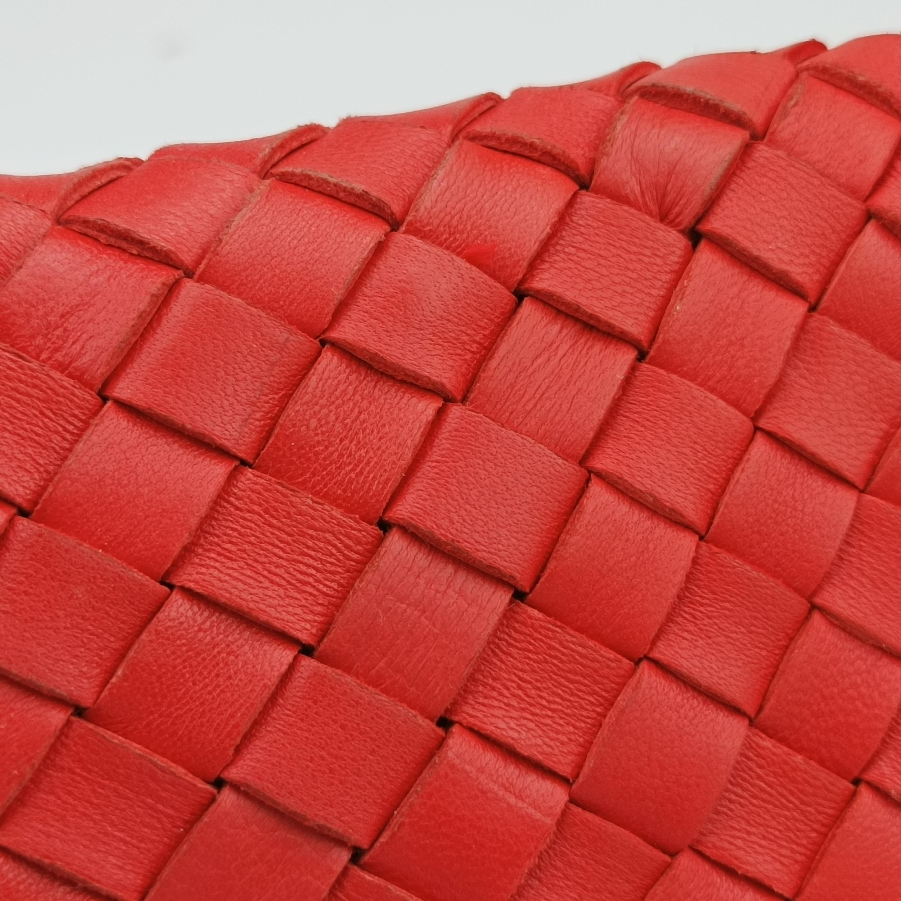 Pre-owned Bottega Veneta Cabat intrecciato Red lambskin  handbag | stylenewstar