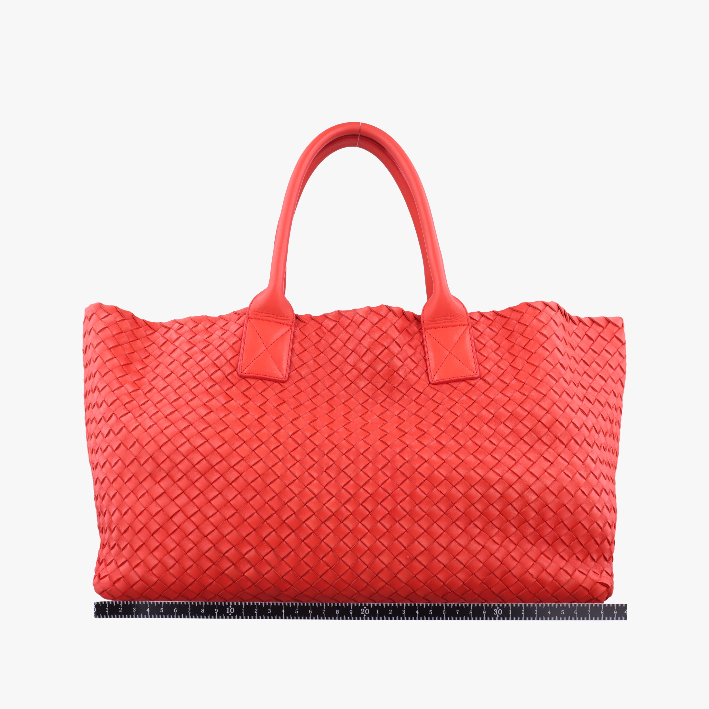 Pre-owned Bottega Veneta Cabat intrecciato Red lambskin  handbag | stylenewstar
