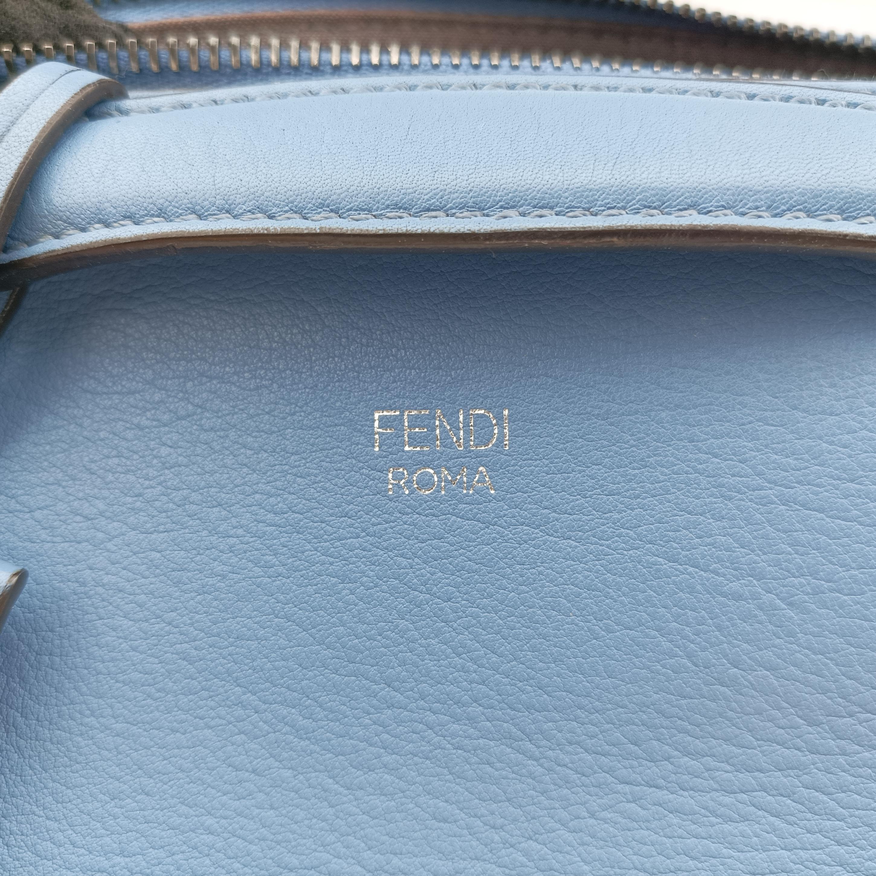 Pre-owned Fendi By the Way Blue Leather 8BL133 shoulderbag | stylenewstar