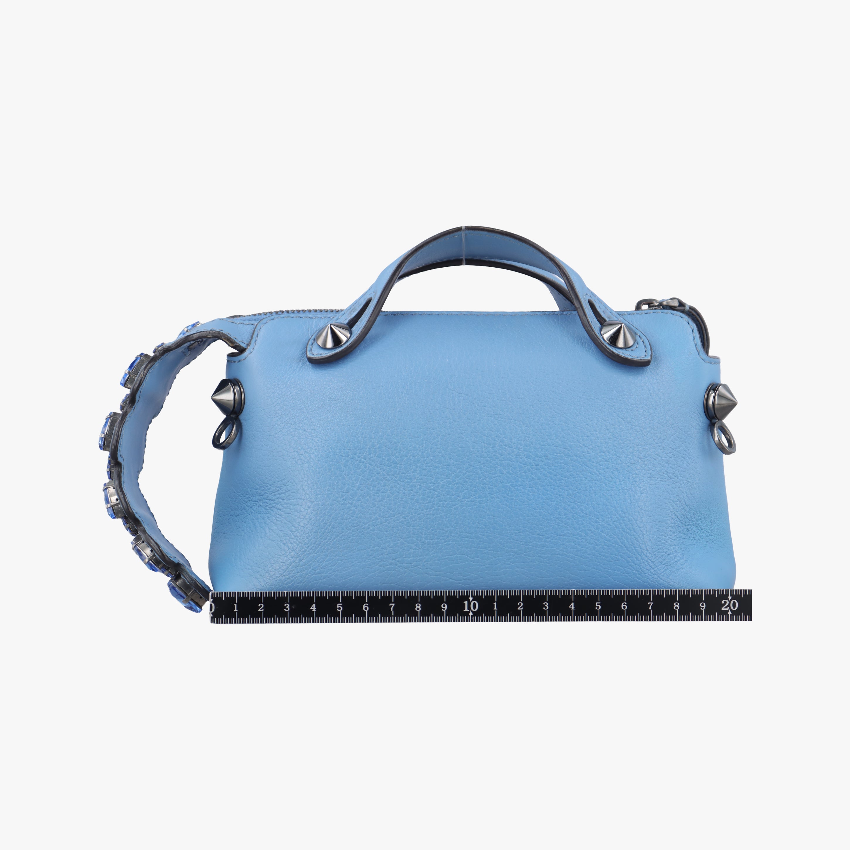 Pre-owned Fendi By the Way Blue Leather 8BL133 shoulderbag | stylenewstar