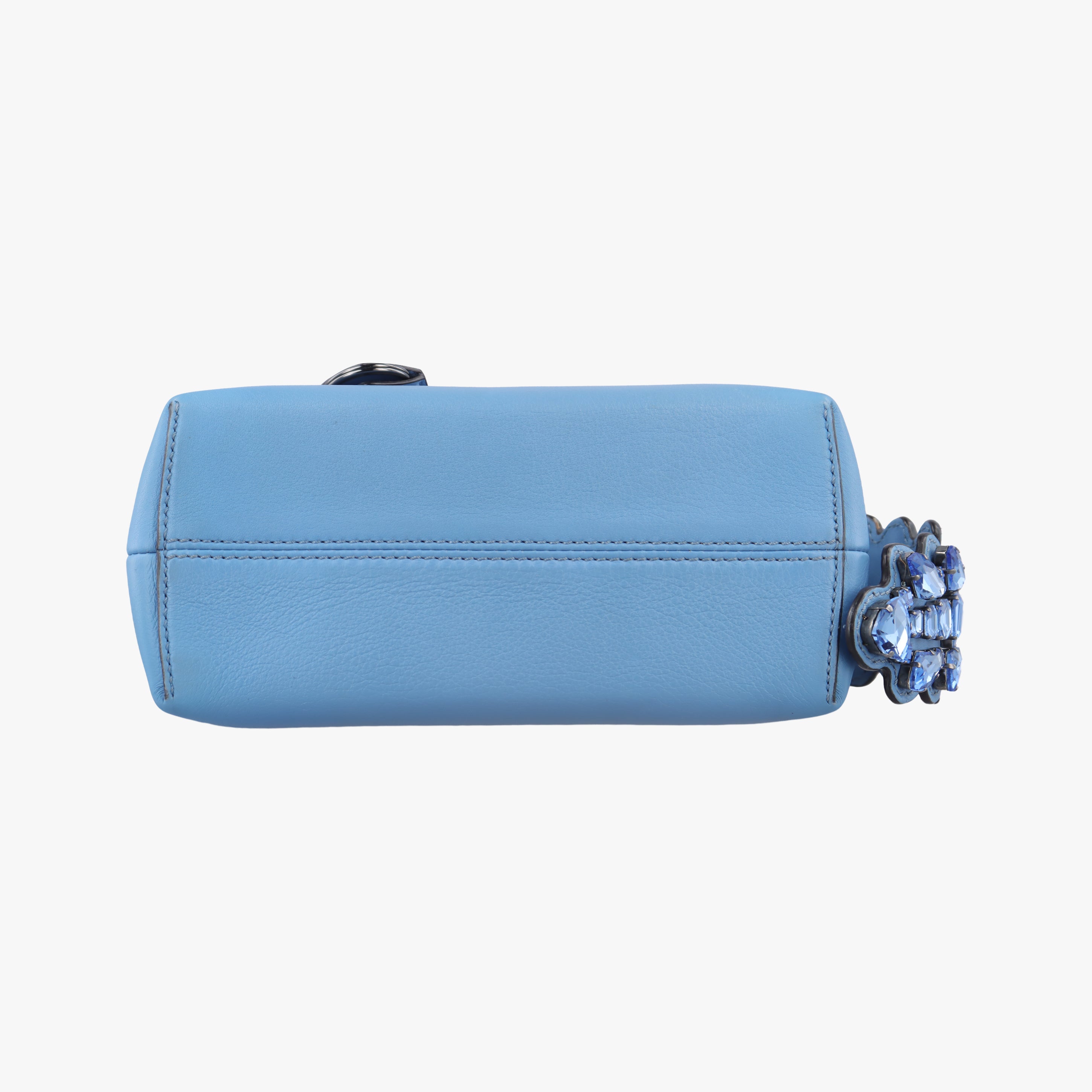 Pre-owned Fendi By the Way Blue Leather 8BL133 shoulderbag | stylenewstar