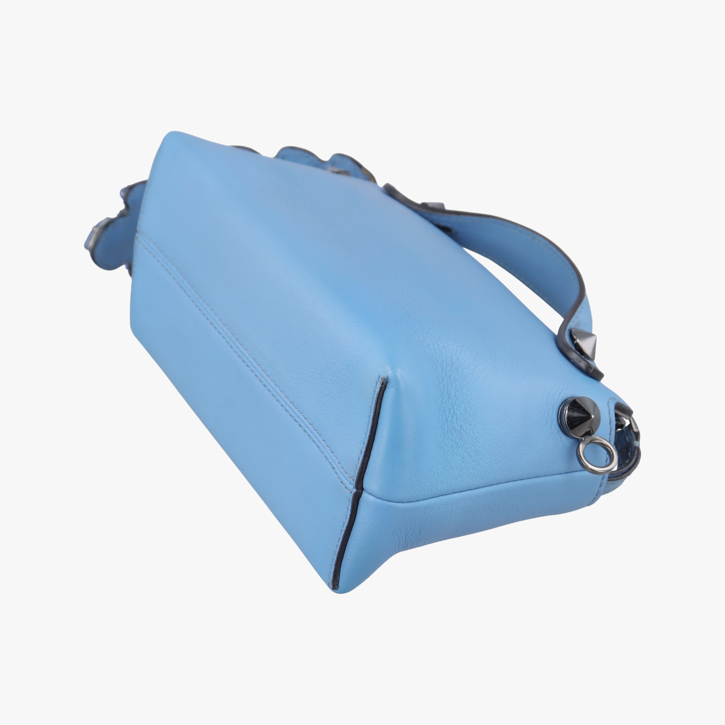 Pre-owned Fendi By the Way Blue Leather 8BL133 shoulderbag | stylenewstar