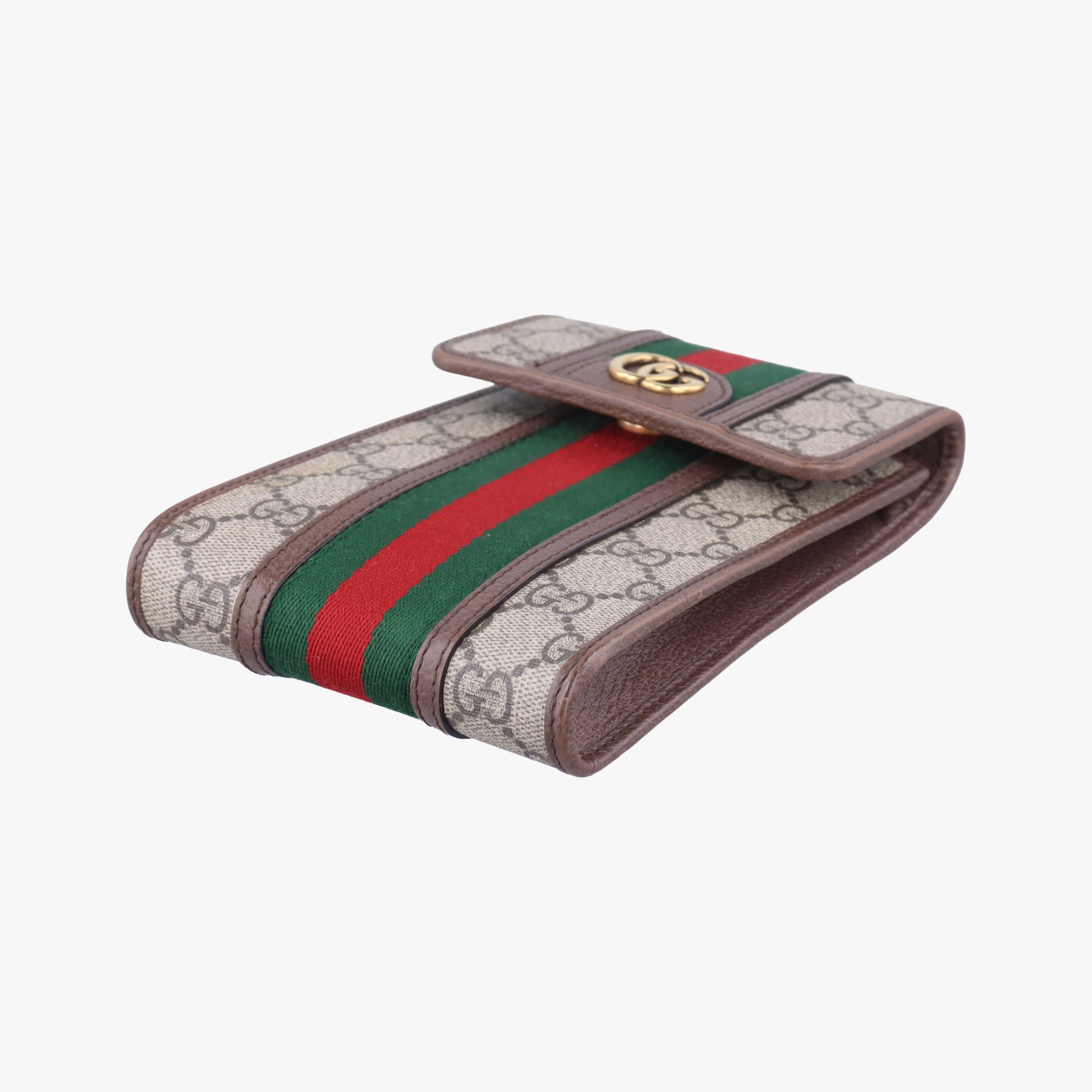 Secondhand Gucci Ophidia GG Supreme Mini Beige x Red x Green PVC coated canvas 625757 shoulderbag | stylenewstar