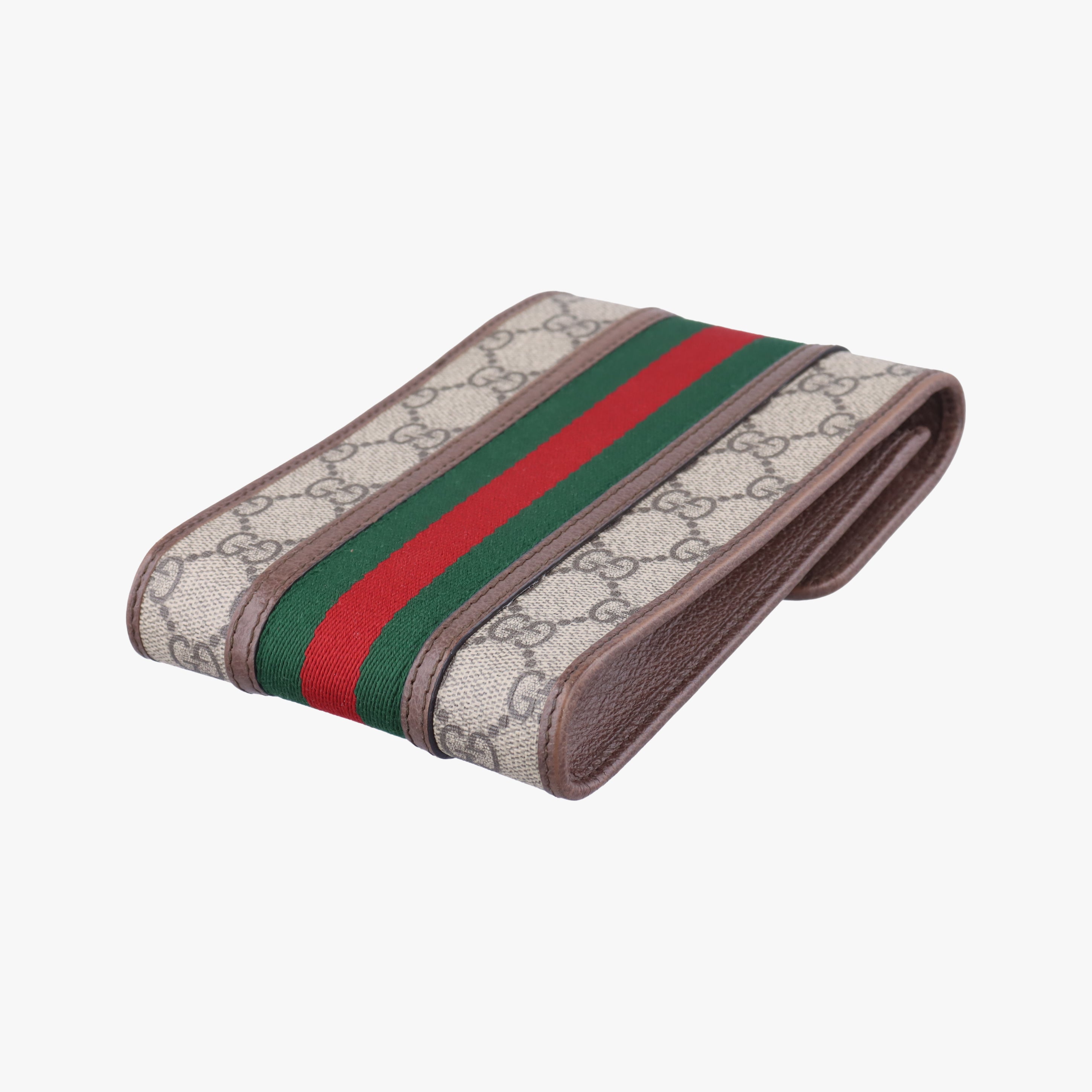 Secondhand Gucci Ophidia GG Supreme Mini Beige x Red x Green PVC coated canvas 625757 shoulderbag | stylenewstar