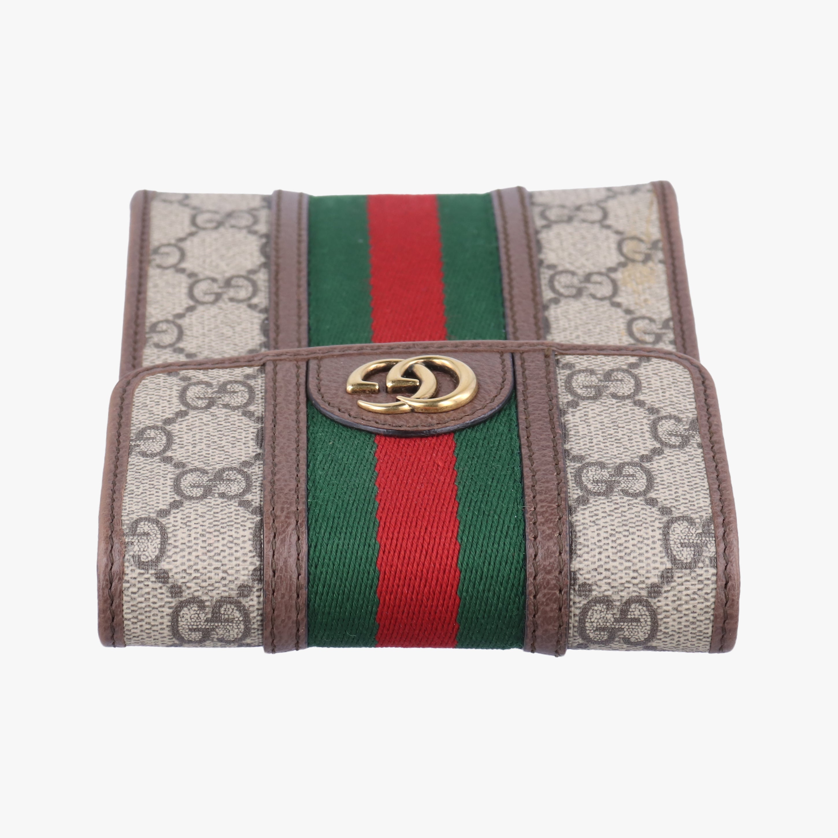 Secondhand Gucci Ophidia GG Supreme Mini Beige x Red x Green PVC coated canvas 625757 shoulderbag | stylenewstar