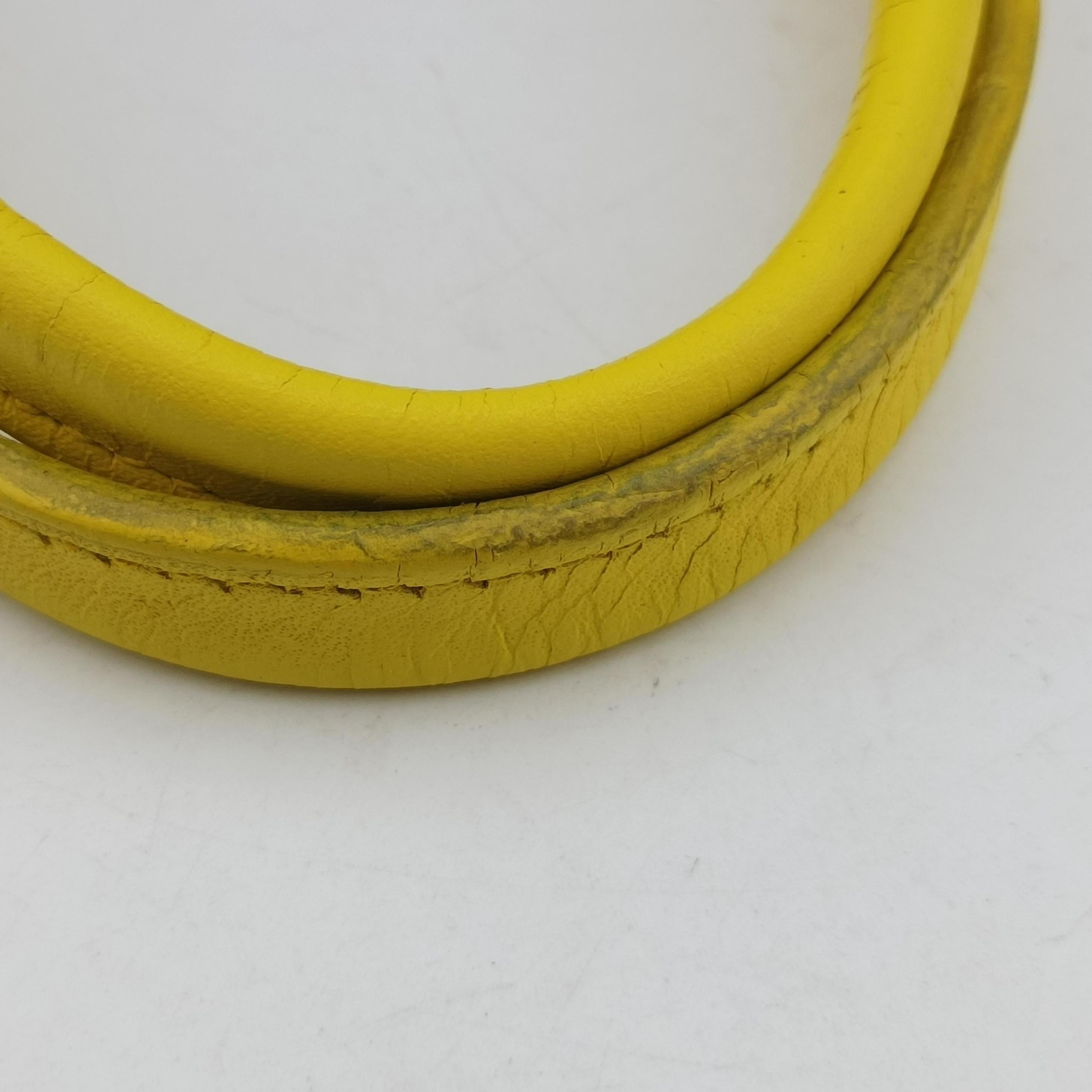Pre-owned Balenciaga Paper A6 Zip Around Yellow Lambskin 370926 shoulderbag | stylenewstar