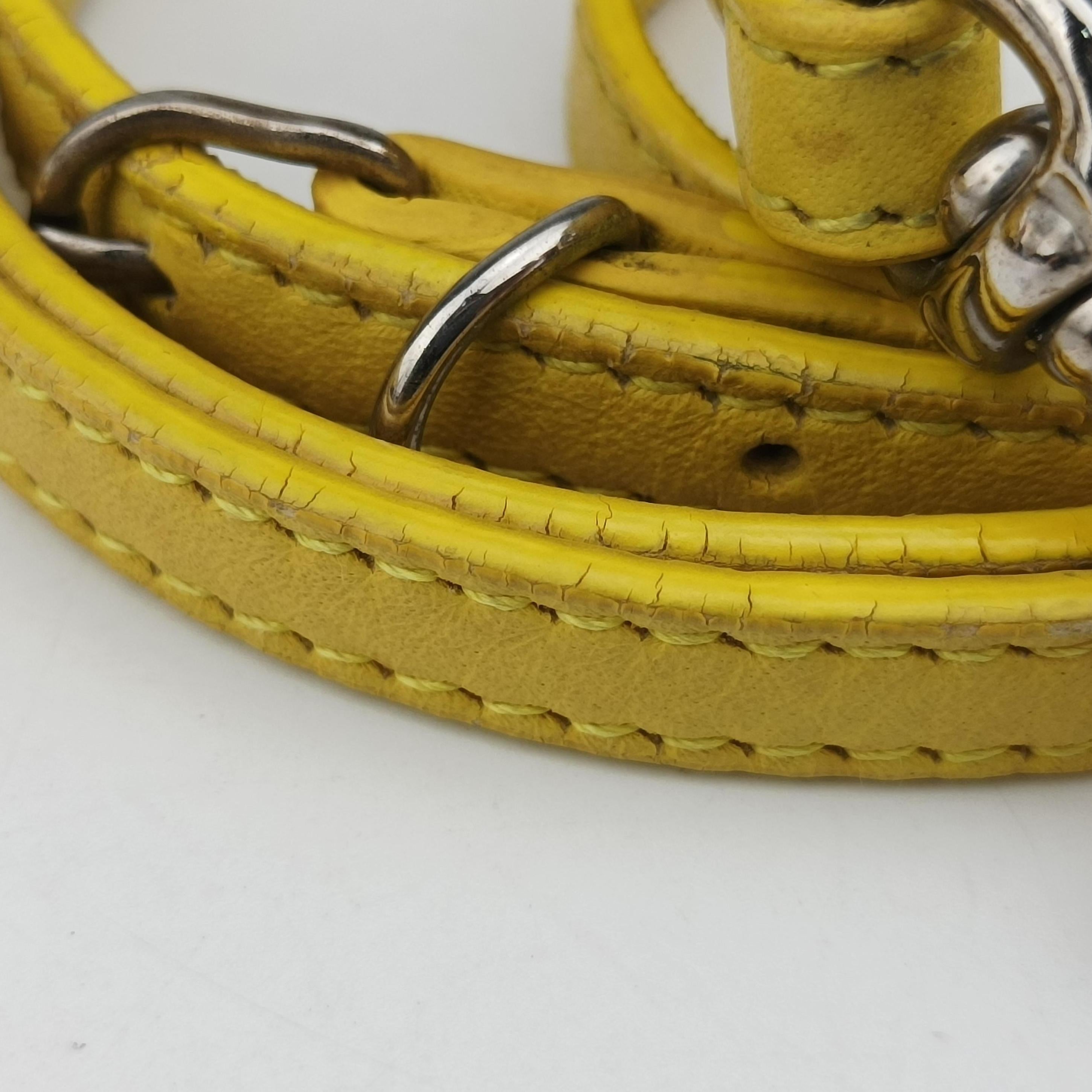 Pre-owned Balenciaga Paper A6 Zip Around Yellow Lambskin 370926 shoulderbag | stylenewstar
