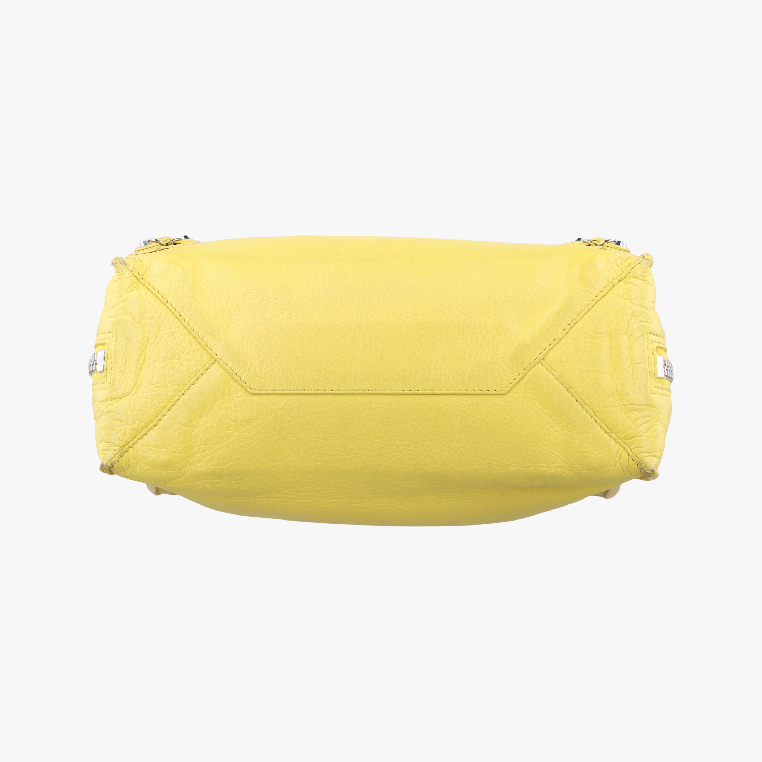 Pre-owned Balenciaga Paper A6 Zip Around Yellow Lambskin 370926 shoulderbag | stylenewstar
